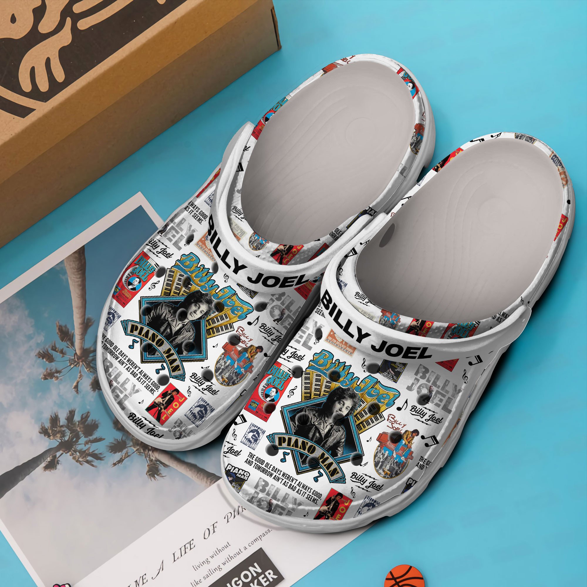 Merchidea Billy Joel Music Crocs Crocband Clogs Shoes Comfortable For Men Women and Kids