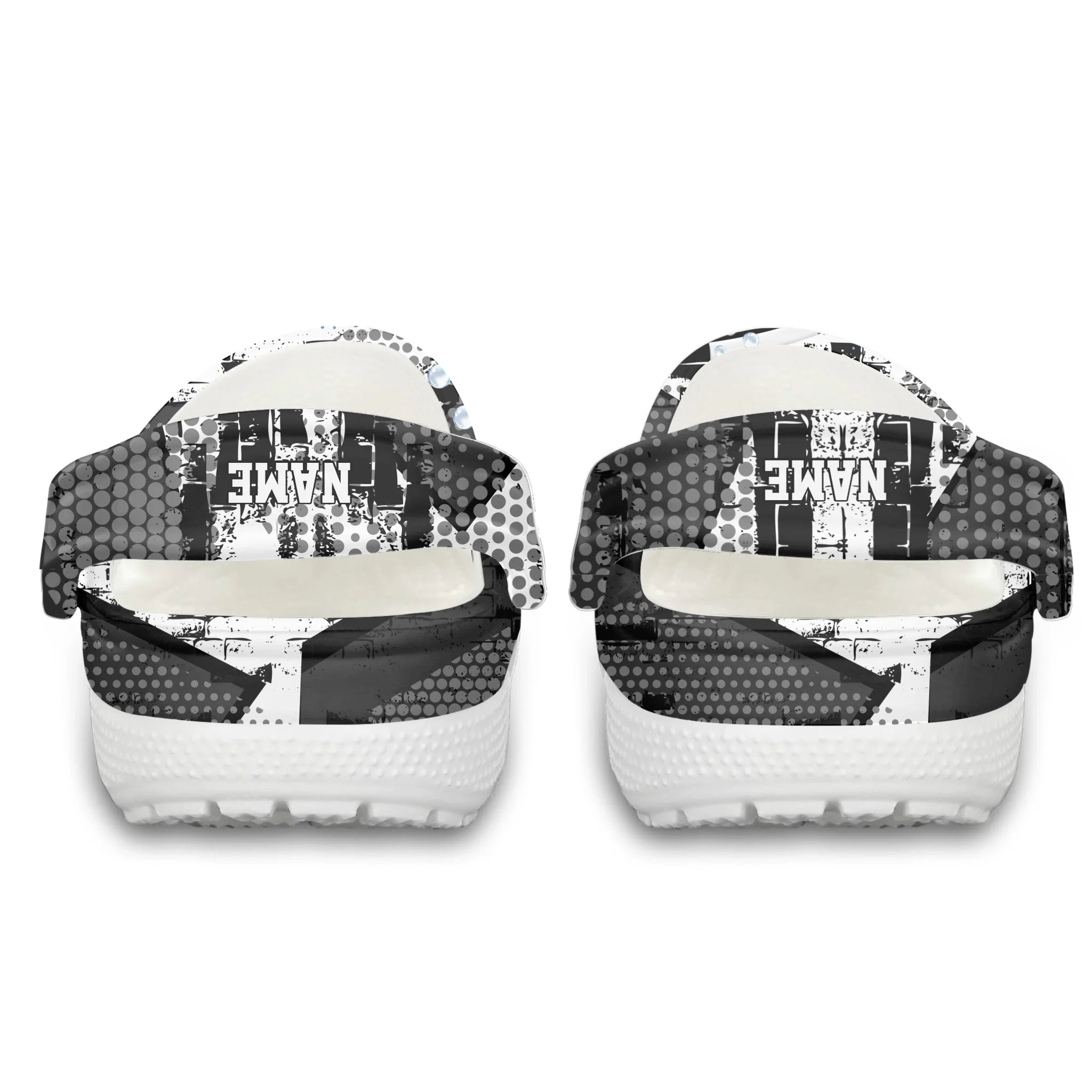 Merchidea Black Graffiti Swimming Sport Crocs Crocband Clogs Shoes Comfortable For Men Women and Kids