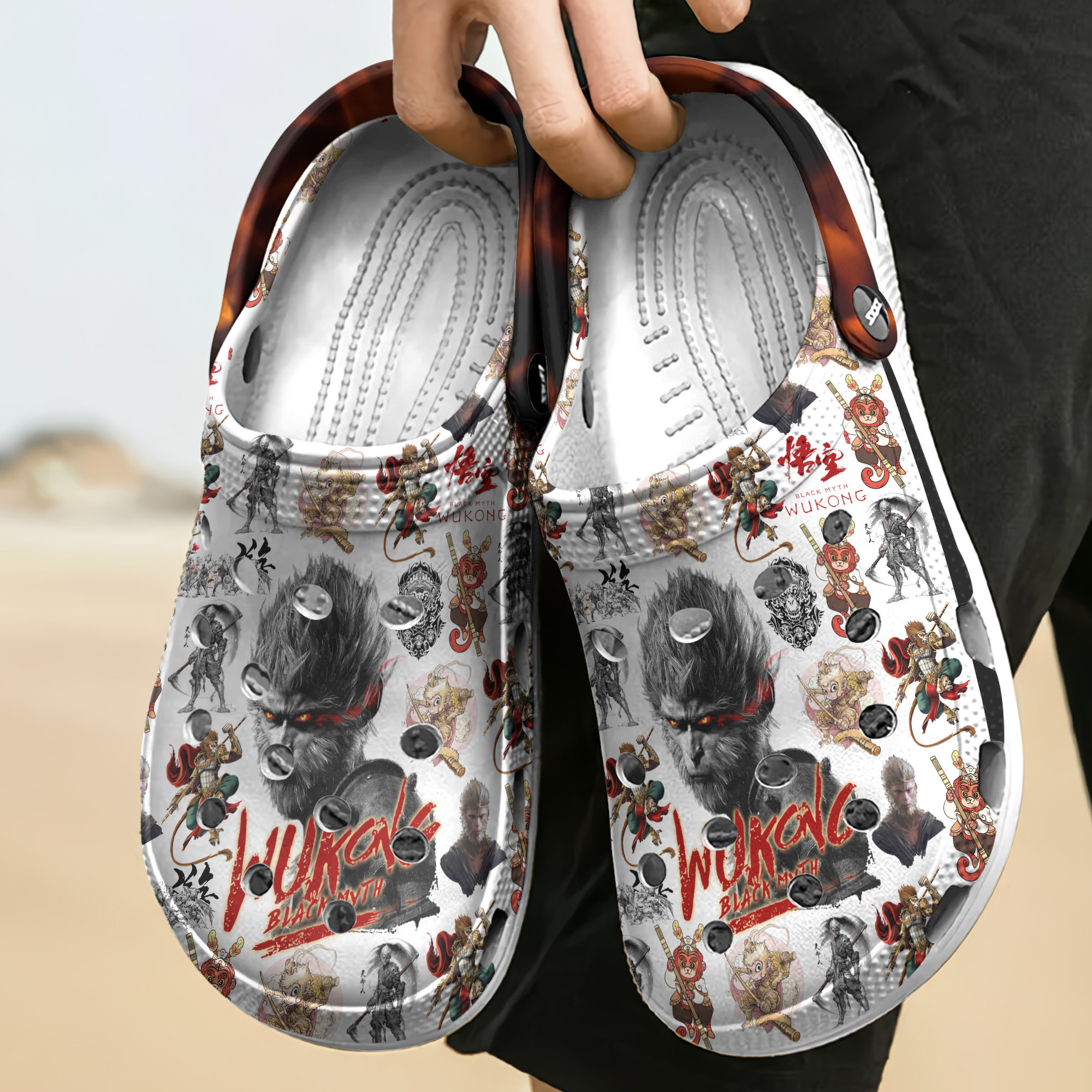 Merchidea Black Myth Wukong Movie Crocs Crocband Clogs Shoes Comfortable For Men Women and Kids