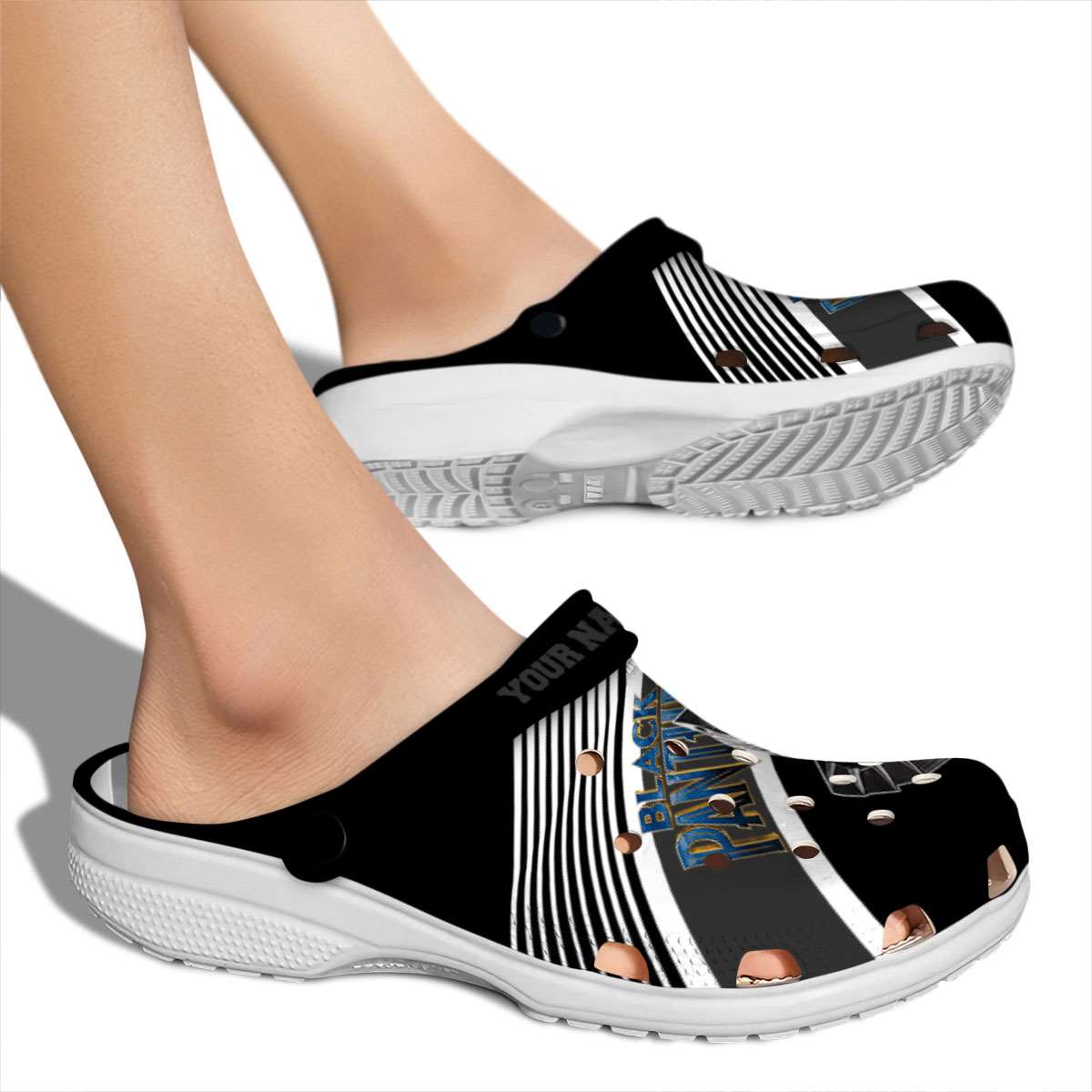 Merchidea Black Panther Movie Crocs Crocband Clogs Shoes Comfortable For Men Women and Kids