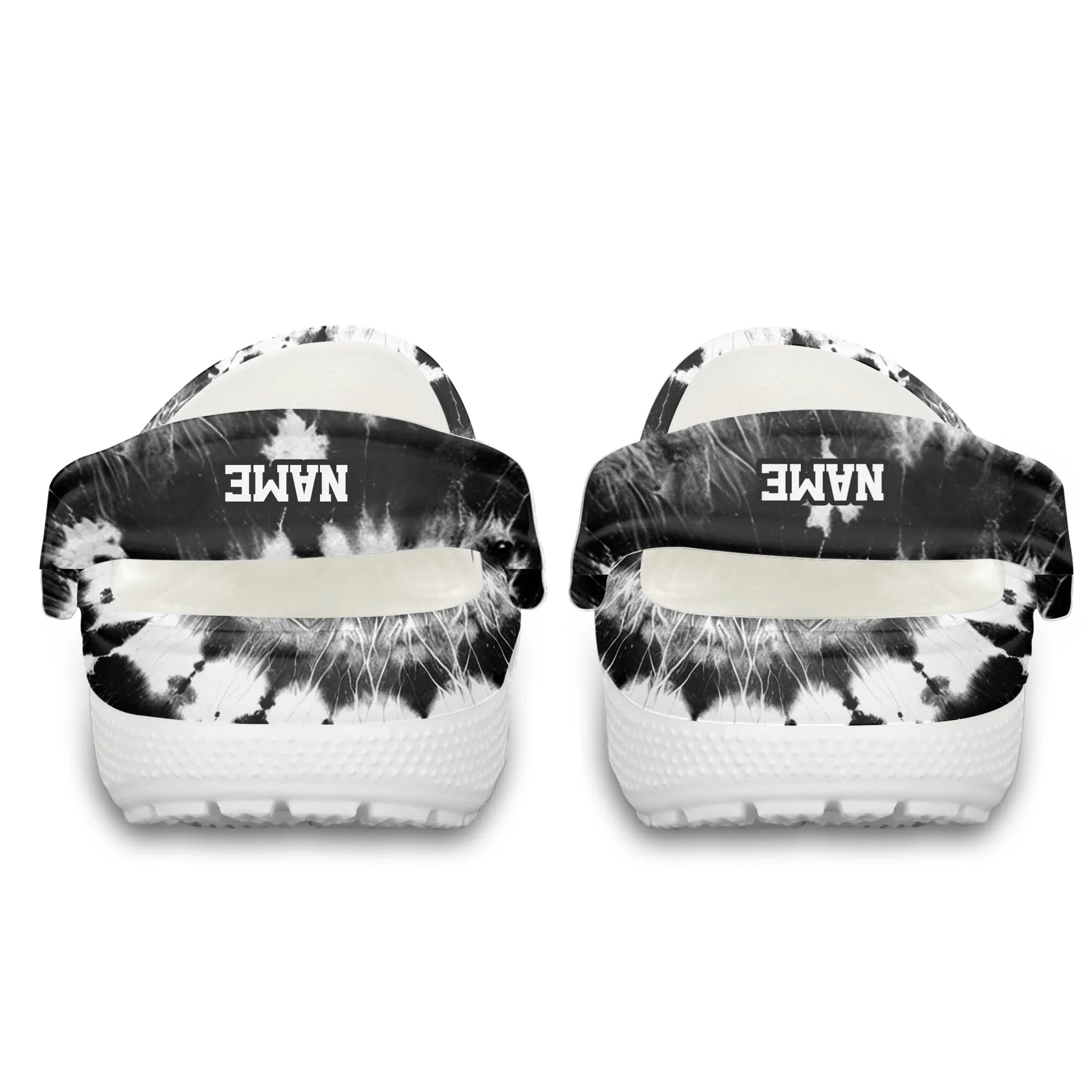 Merchidea Black Tie-Dye Baseball Sport Crocs Crocband Clogs Shoes Comfortable For Men Women and Kids