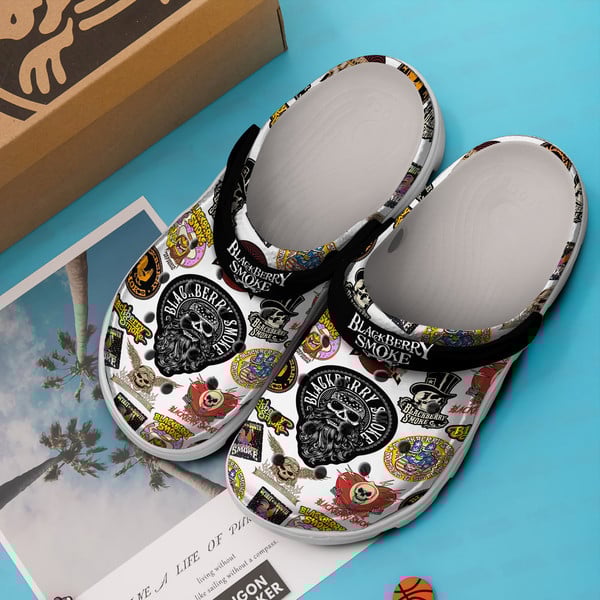 Merchidea Blackberry Smoke Music Crocs Crocband Clogs Shoes Comfortable For Men Women and Kids