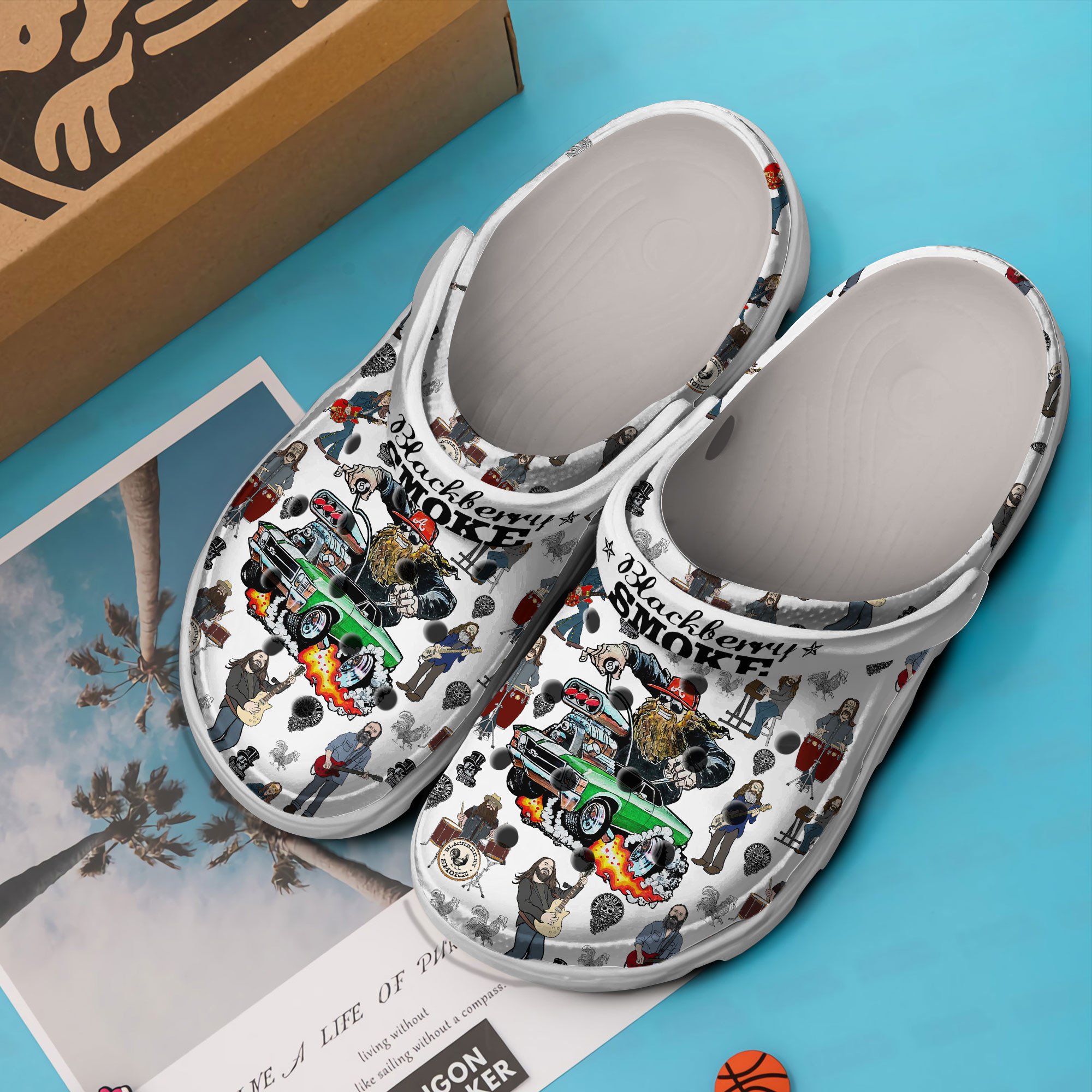 Merchidea Blackberry Smoke Music Crocs Crocband Clogs Shoes Comfortable For Men Women and Kids