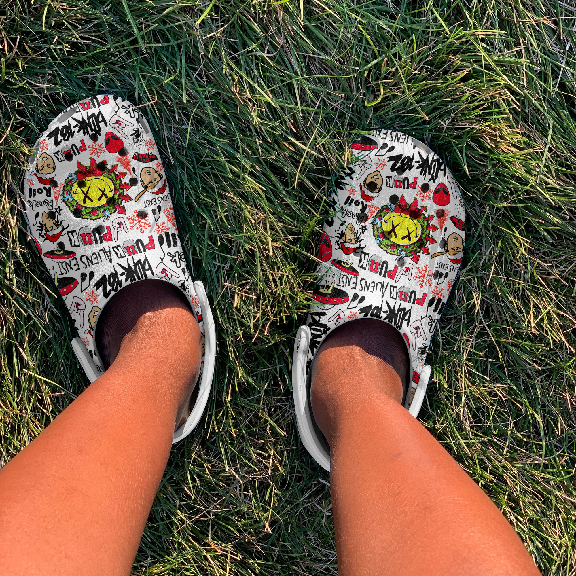 Merchidea Blink 182 Music Crocs Crocband Clogs Shoes Comfortable For Men Women and Kids