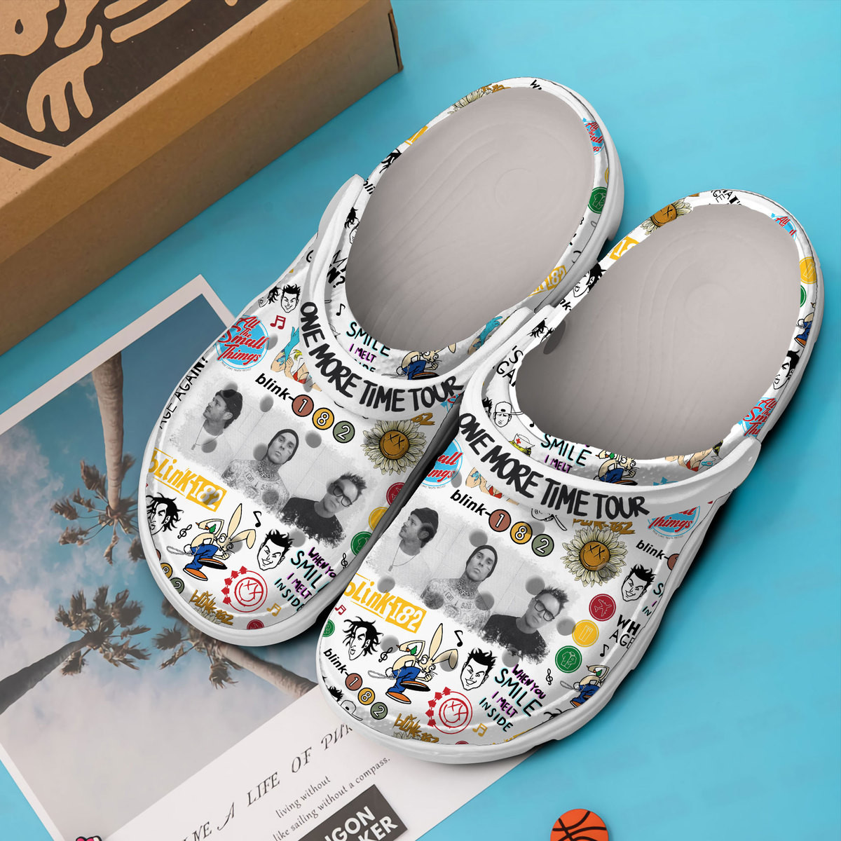 Merchidea Blink 182 Music Crocs Crocband Clogs Shoes Comfortable For Men Women and Kids