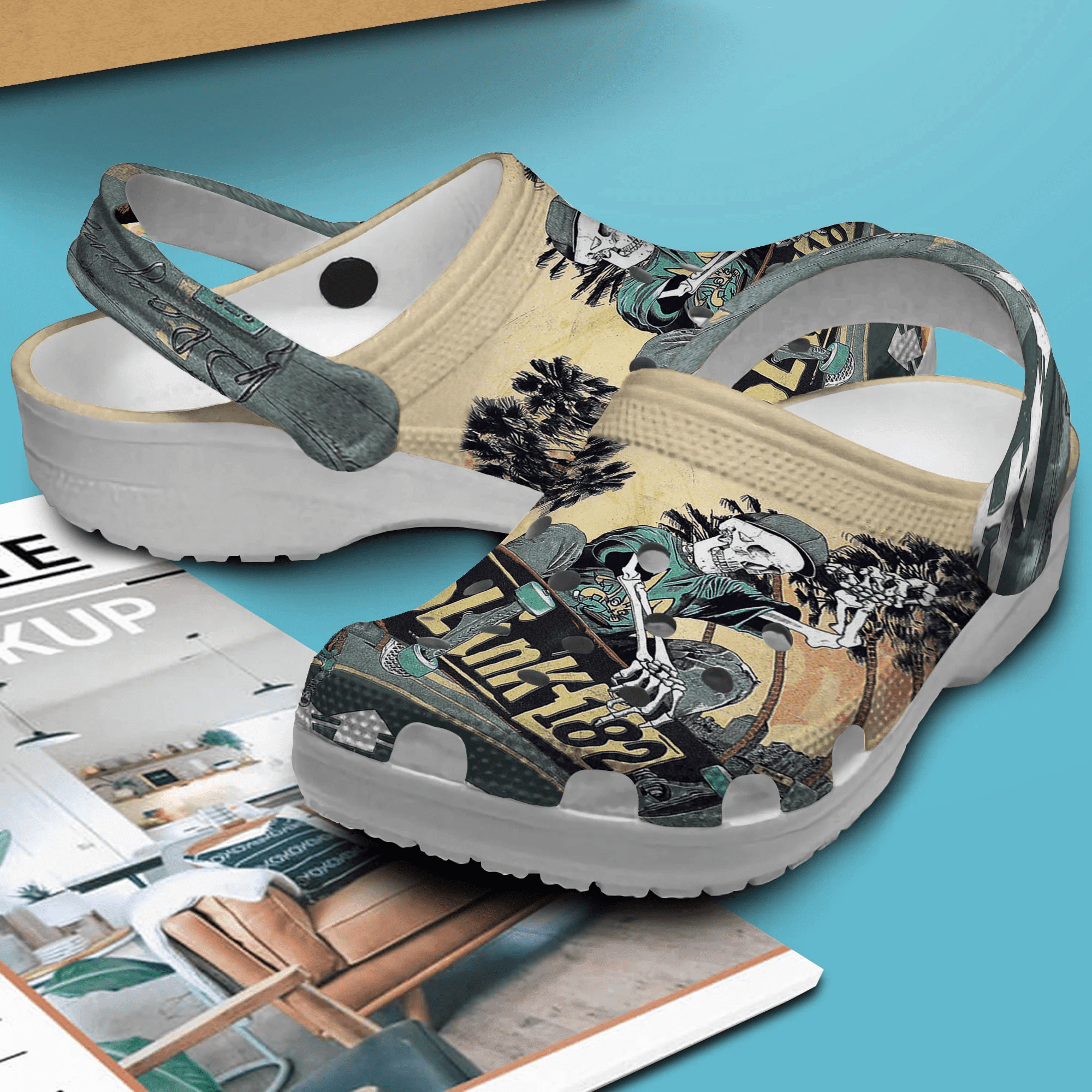 Merchidea Blink 182 Music Crocs Crocband Clogs Shoes Comfortable For Men Women and Kids