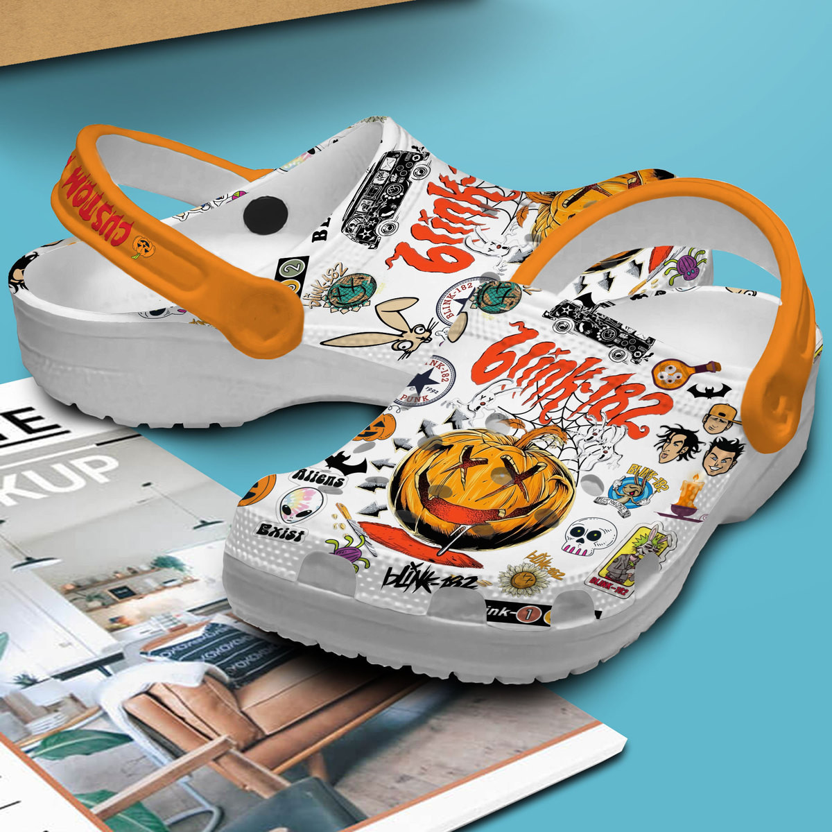 Merchidea Blink 182 Music Crocs Crocband Clogs Shoes Comfortable For Men Women and Kids