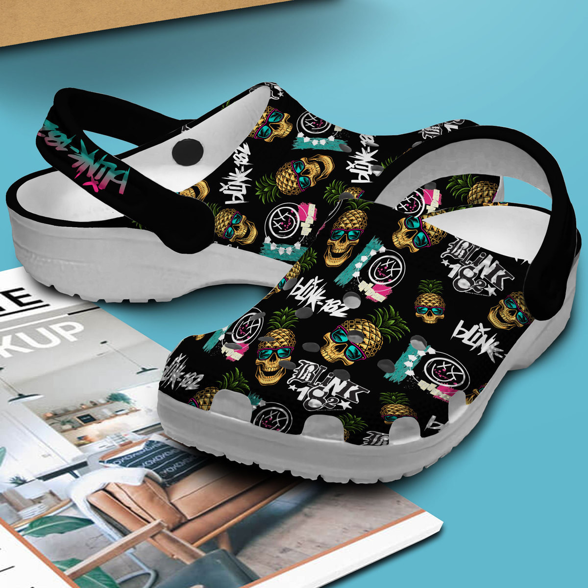 Merchidea Blink 182 Music Crocs Crocband Clogs Shoes Comfortable For Men Women and Kids