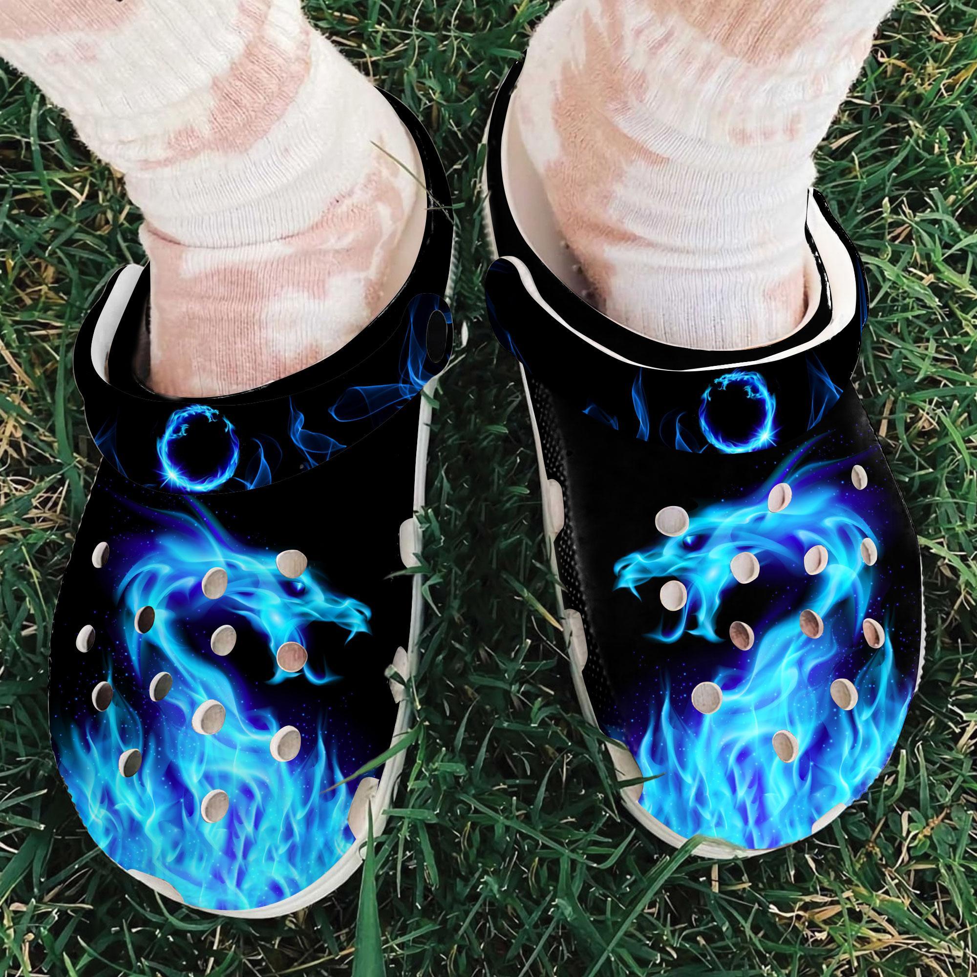 Merchidea Blue Dragon Slippers Crocs Crocband Clogs Shoes Comfortable For Men Women and Kids