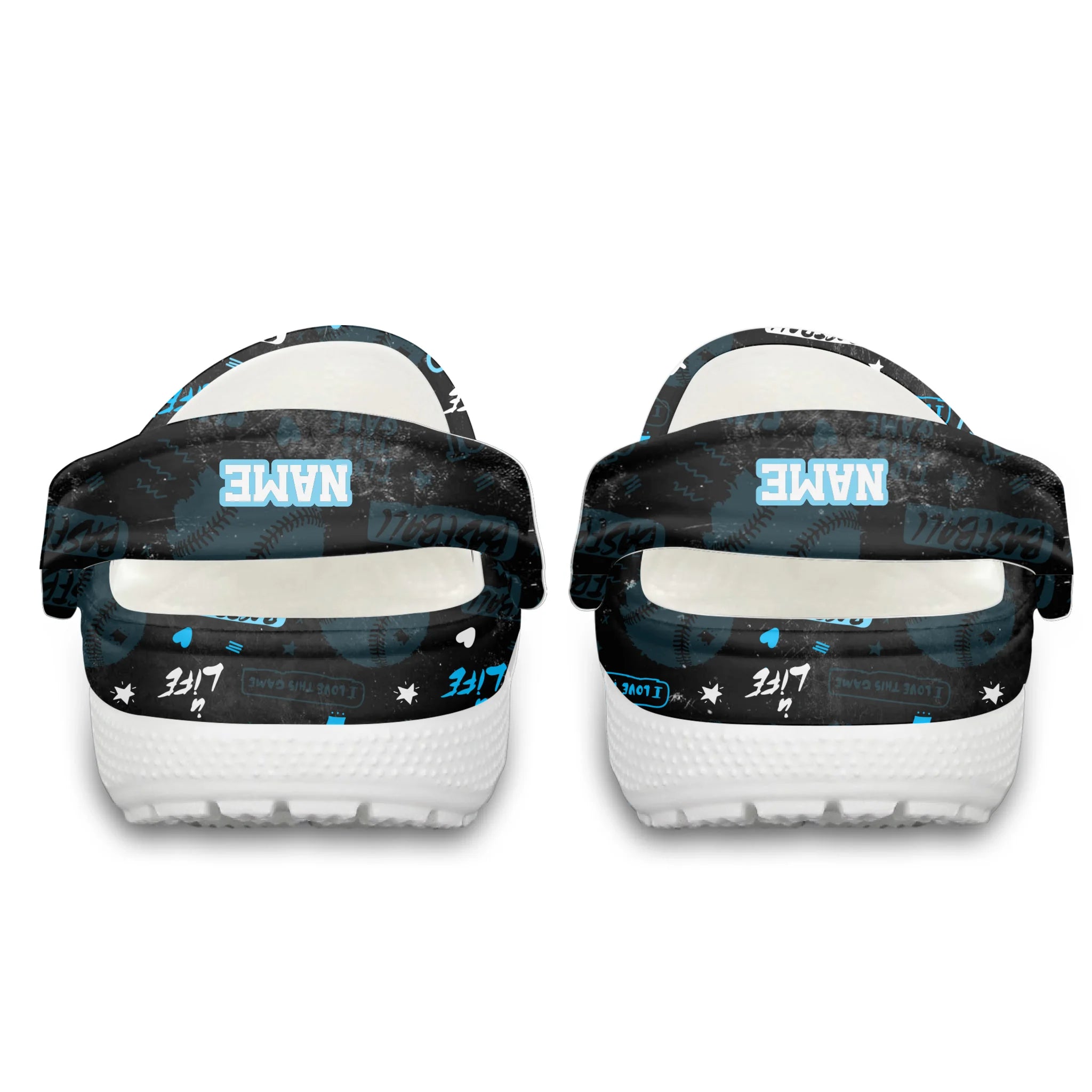 Merchidea Blue Tag Out Baseball Sport Crocs Crocband Clogs Shoes Comfortable For Men Women and Kids