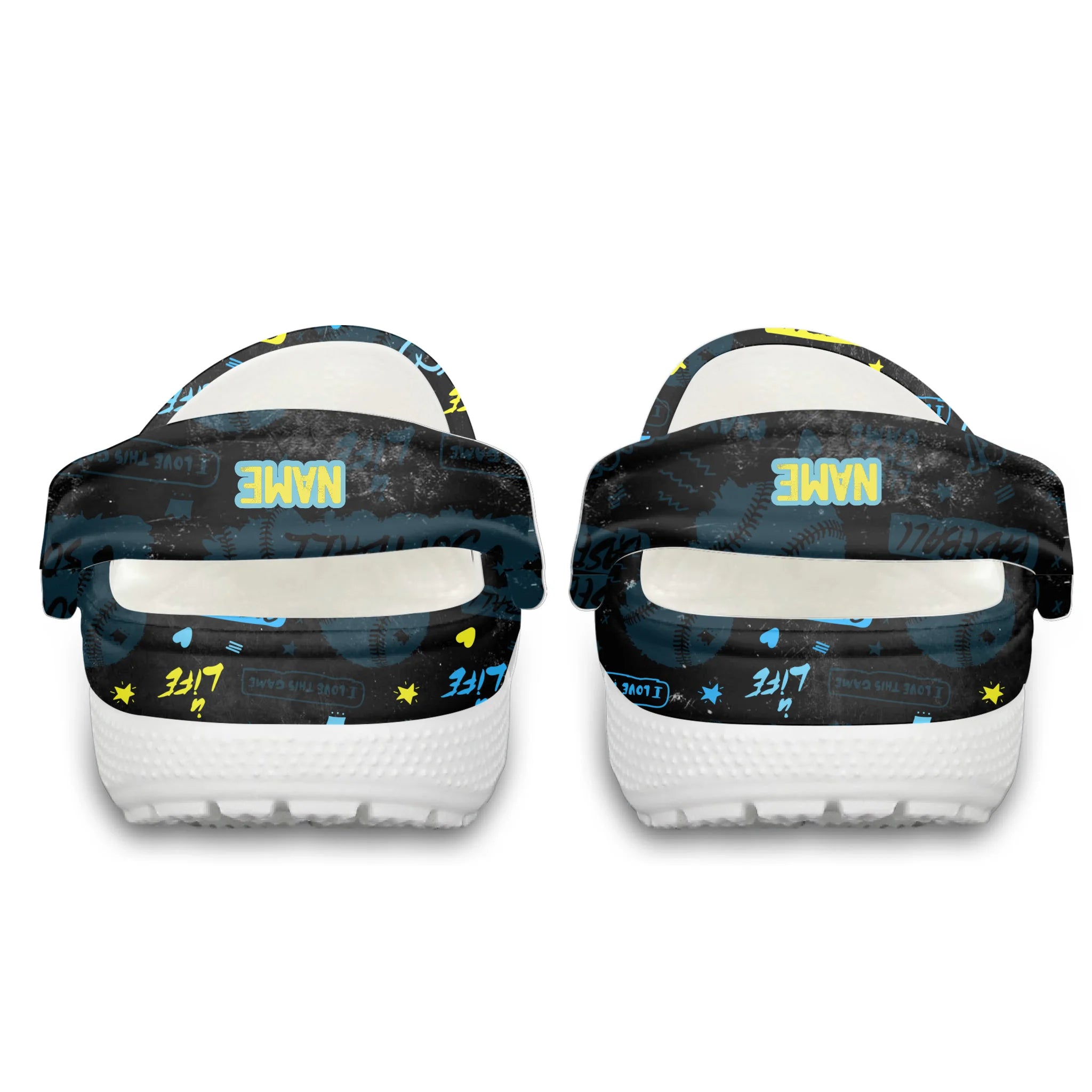 Merchidea Blue Tag Out Softball Sport Crocs Crocband Clogs Shoes Comfortable For Men Women and Kids