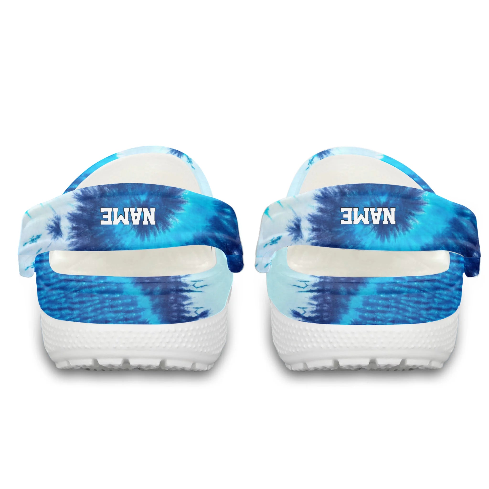 Merchidea Blue Tie-Dye Soccer Sport Crocs Crocband Clogs Shoes Comfortable For Men Women and Kids