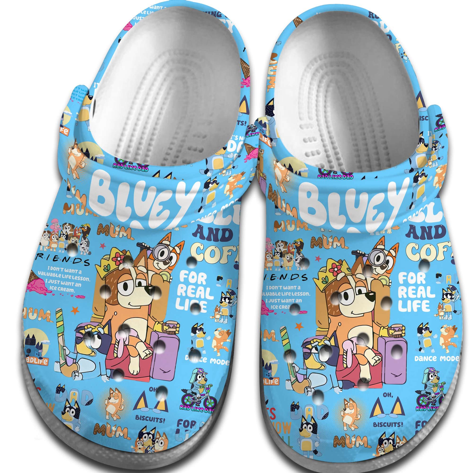 Merchidea Bluey Cartoon Crocs Crocband Clogs Shoes Comfortable For Men Women and Kids