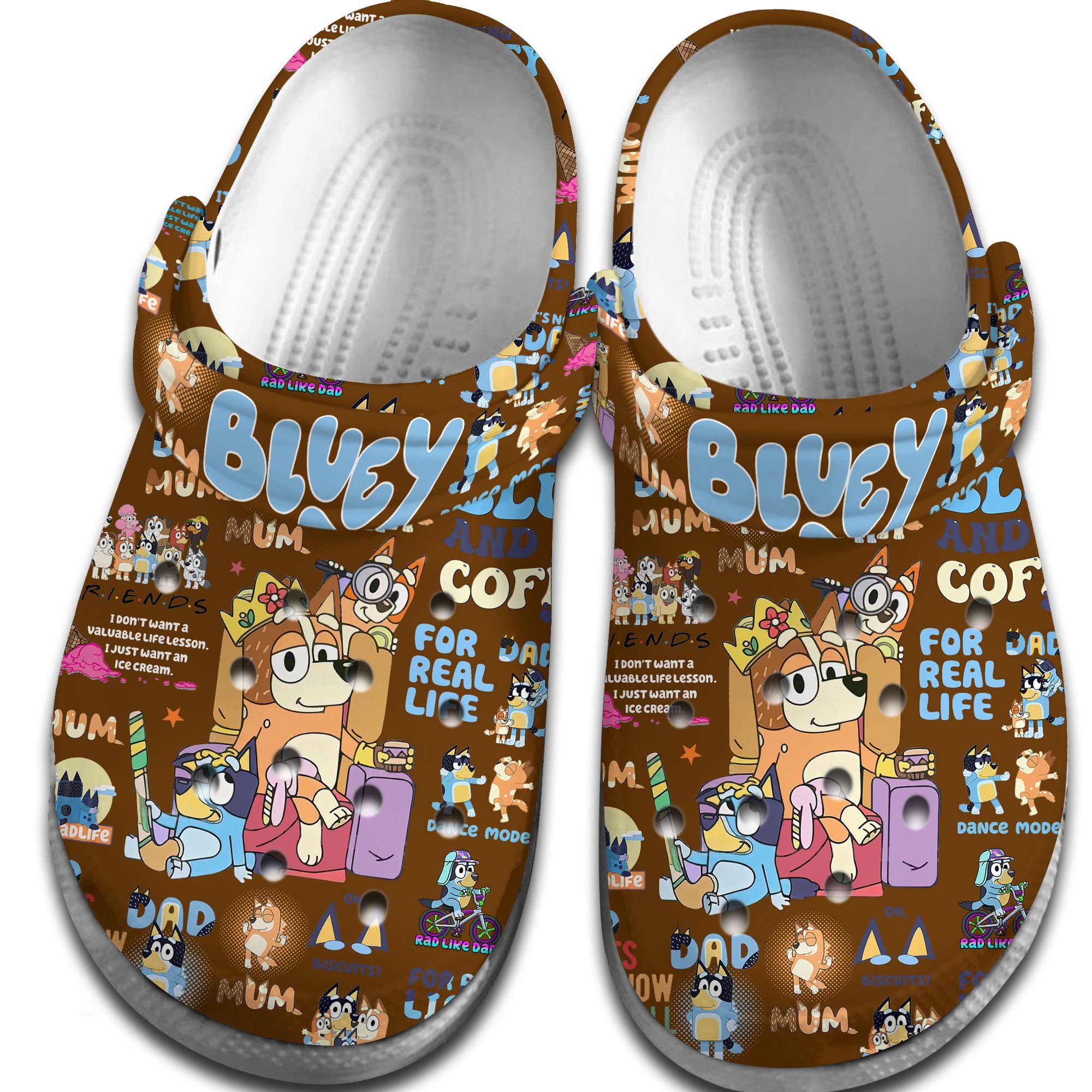 Merchidea Bluey Cartoon Crocs Crocband Clogs Shoes Comfortable For Men Women and Kids