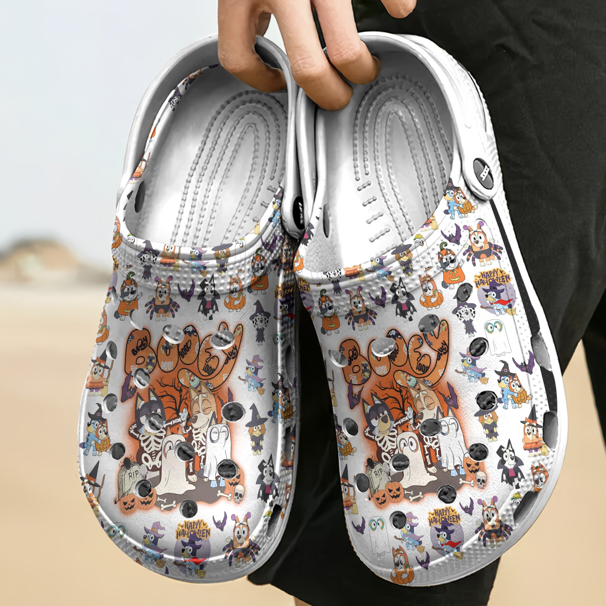 Merchidea Bluey Cartoon Crocs Crocband Clogs Shoes Comfortable For Men Women and Kids