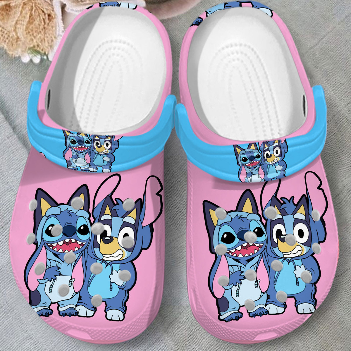 Merchidea Bluey Cartoon Crocs Crocband Clogs Shoes Comfortable For Men Women and Kids