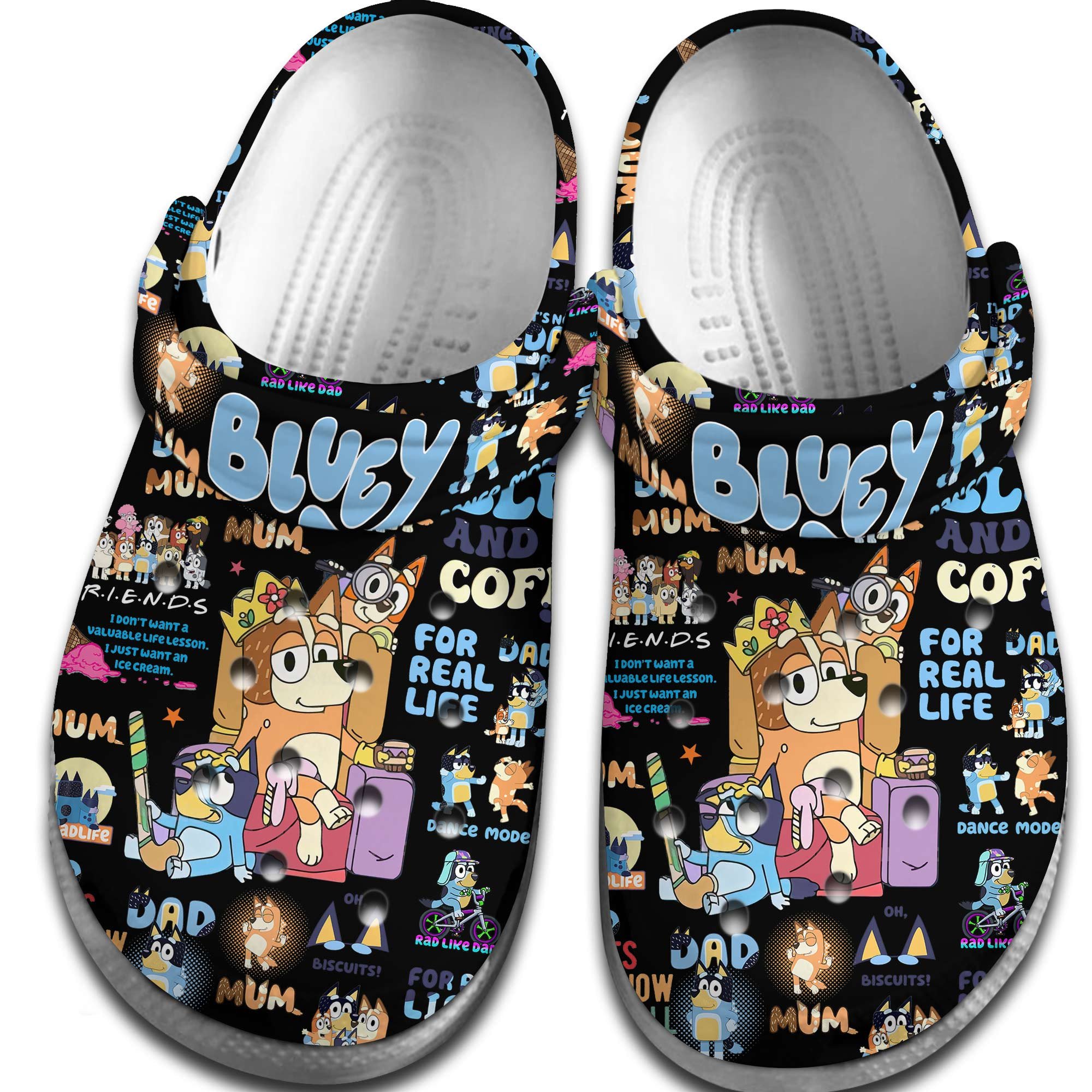 Merchidea Bluey Cartoon Crocs Crocband Clogs Shoes Comfortable For Men Women and Kids