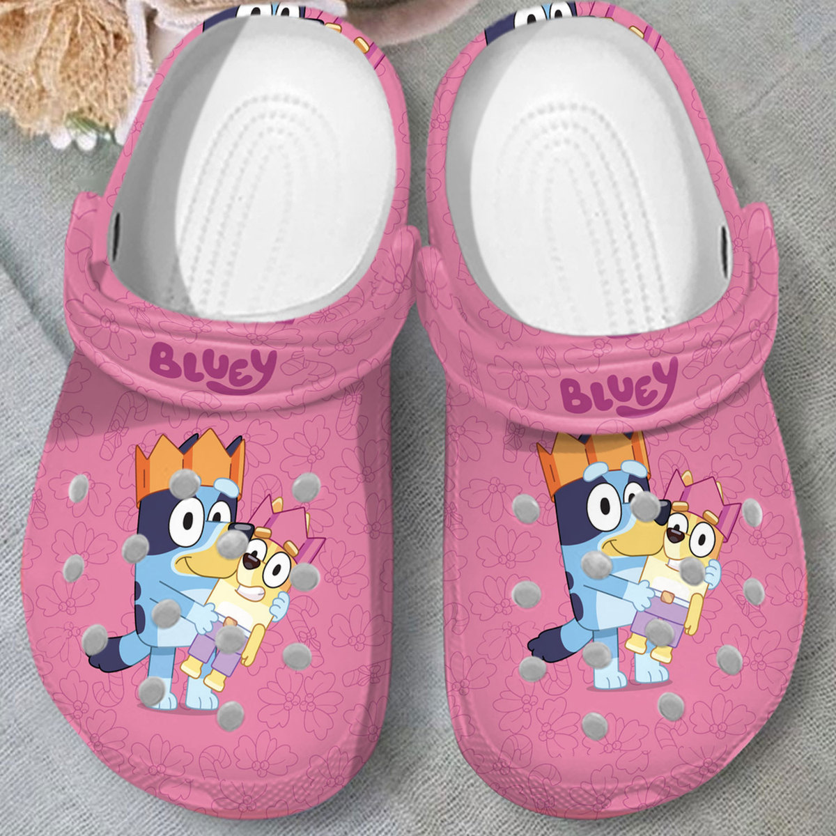 Merchidea Bluey Cartoon Crocs Crocband Clogs Shoes Comfortable For Men Women and Kids