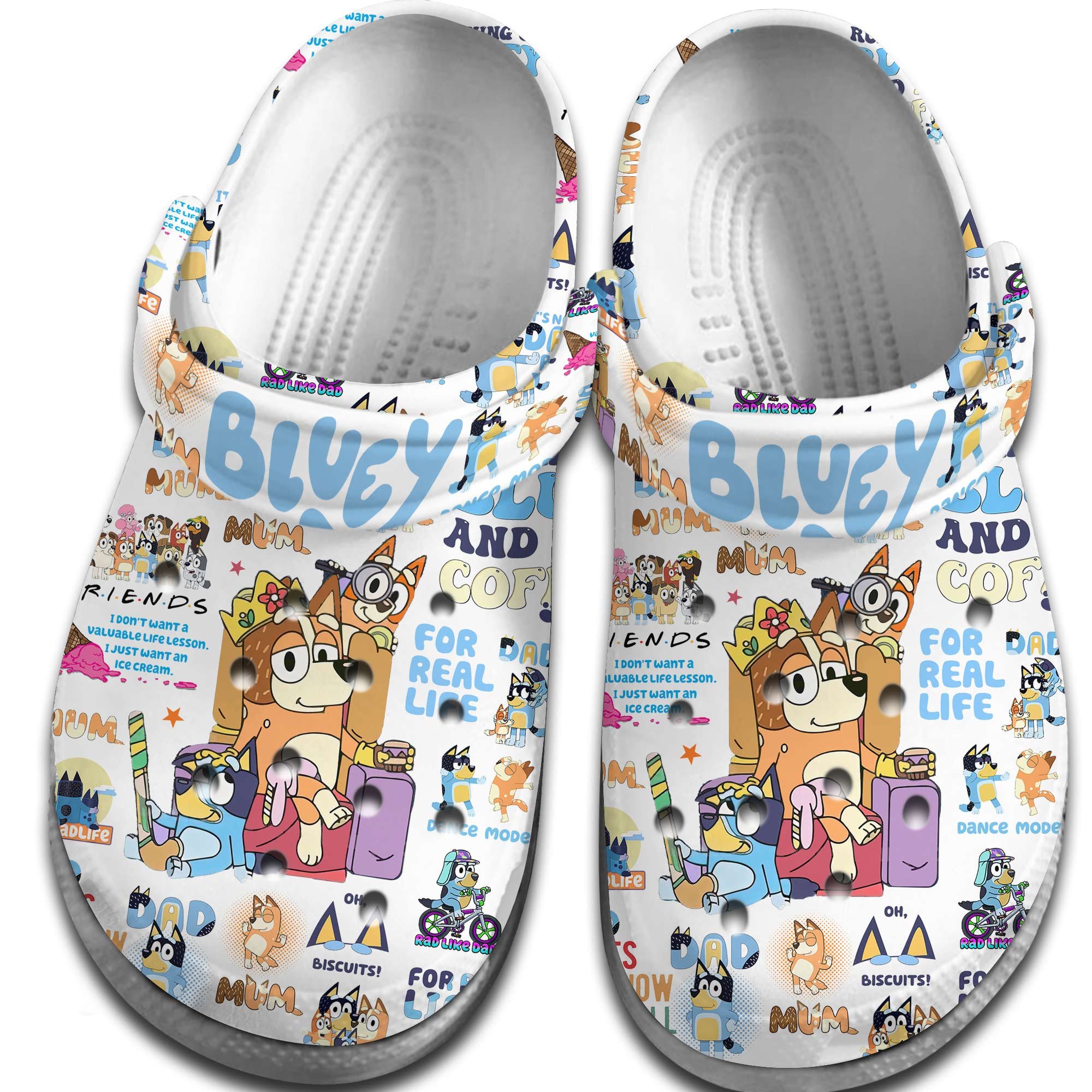 Merchidea Bluey Cartoon Crocs Crocband Clogs Shoes Comfortable For Men Women and Kids