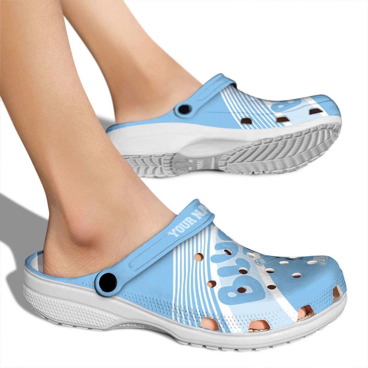Merchidea Bluey Cartoon Crocs Crocband Clogs Shoes Comfortable For Men Women and Kids