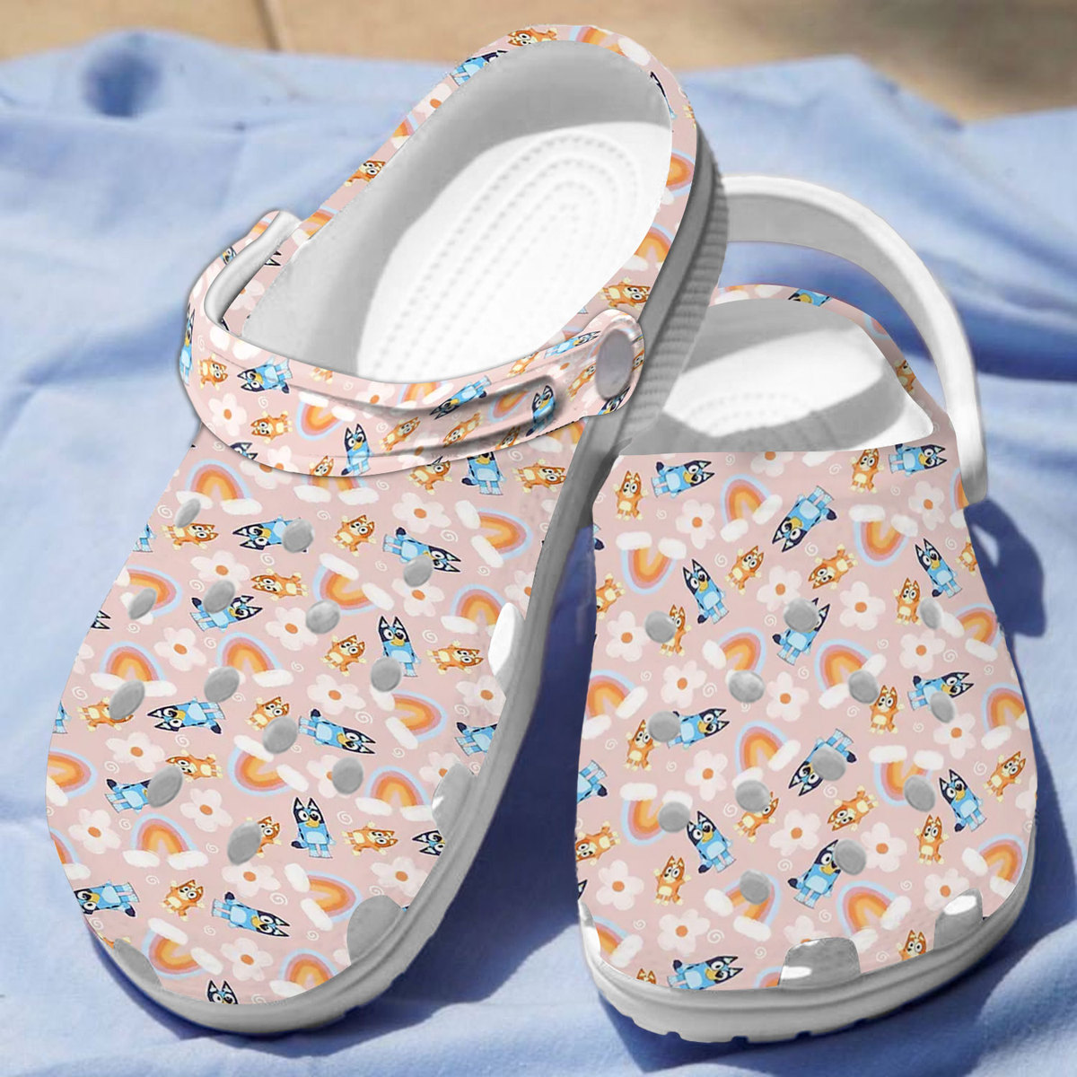 Merchidea Bluey Cartoon Crocs Crocband Clogs Shoes Comfortable For Men Women and Kids