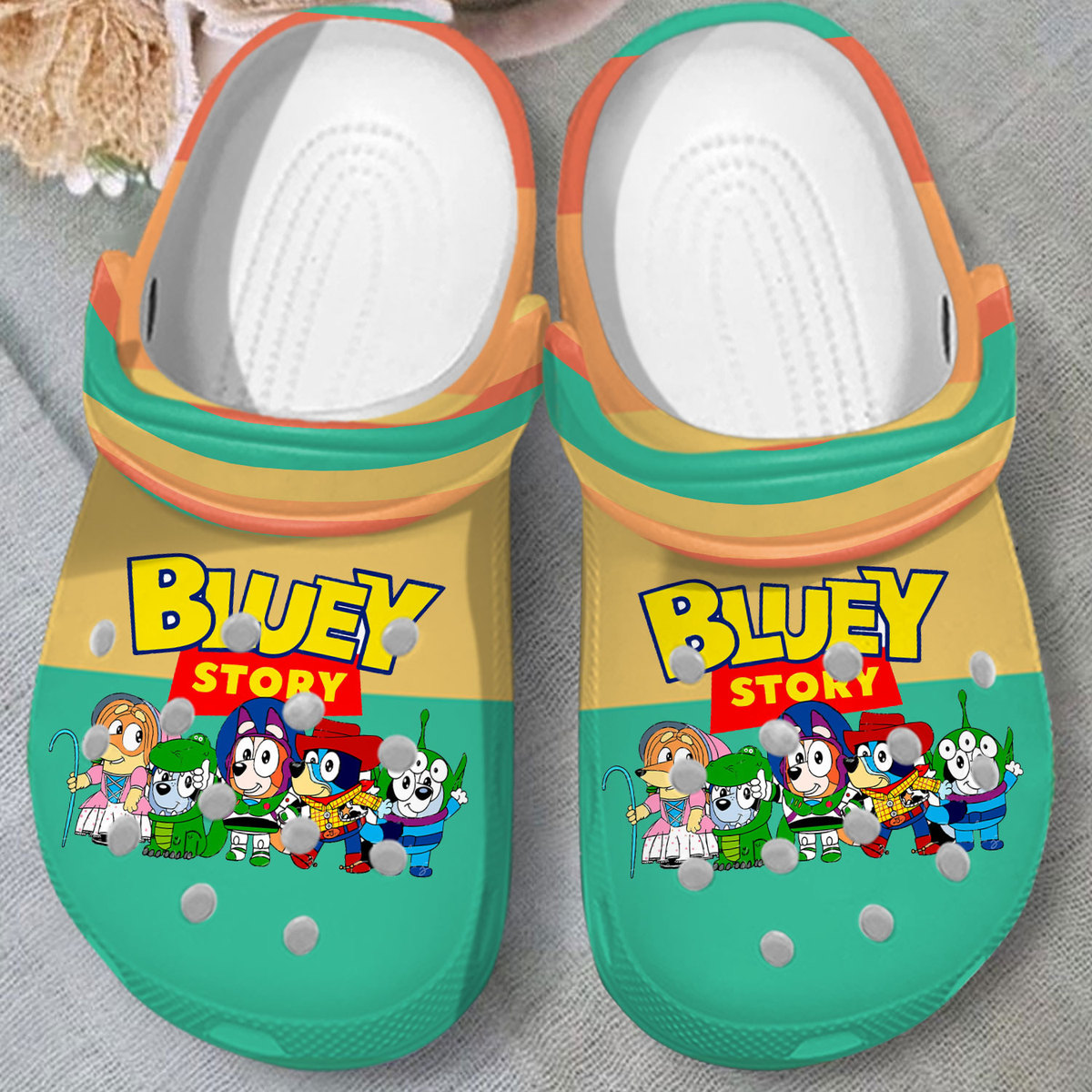 Merchidea Bluey Cartoon Crocs Crocband Clogs Shoes Comfortable For Men Women and Kids