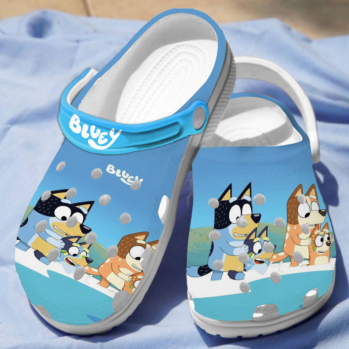 Merchidea Bluey Cartoon Crocs Crocband Clogs Shoes Comfortable For Men Women and Kids