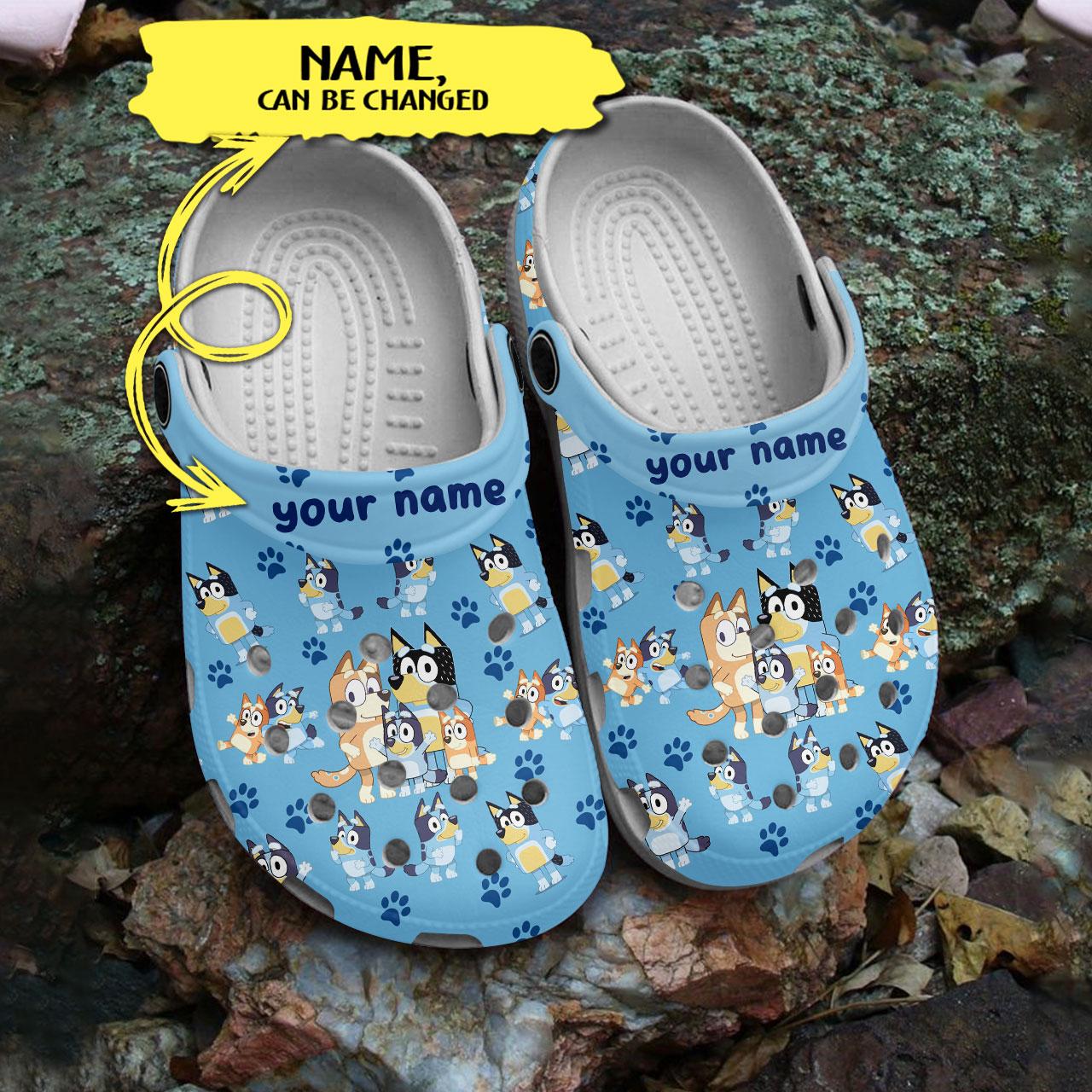 Merchidea Bluey Cartoon Crocs Crocband Clogs Shoes Comfortable For Men Women and Kids