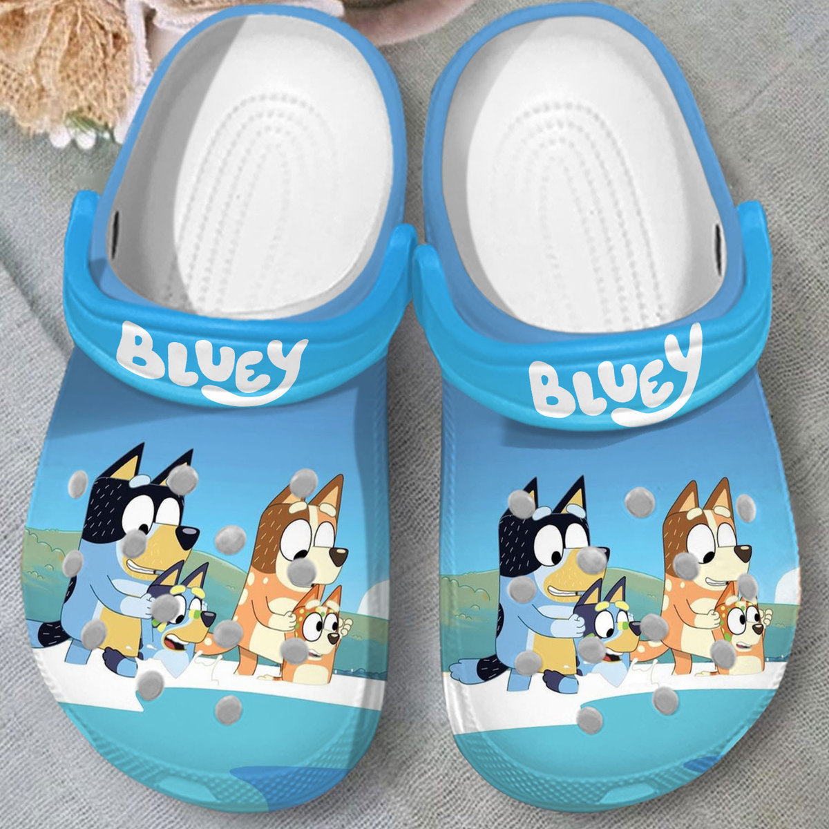 Merchidea Bluey Cartoon Crocs Crocband Clogs Shoes Comfortable For Men Women and Kids