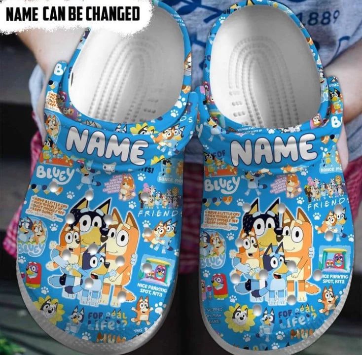 Merchidea Bluey Cartoon Crocs Crocband Clogs Shoes Comfortable For Men Women and Kids