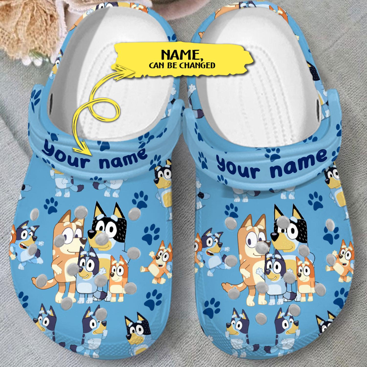 Merchidea Bluey Cartoon Crocs Crocband Clogs Shoes Comfortable For Men Women and Kids