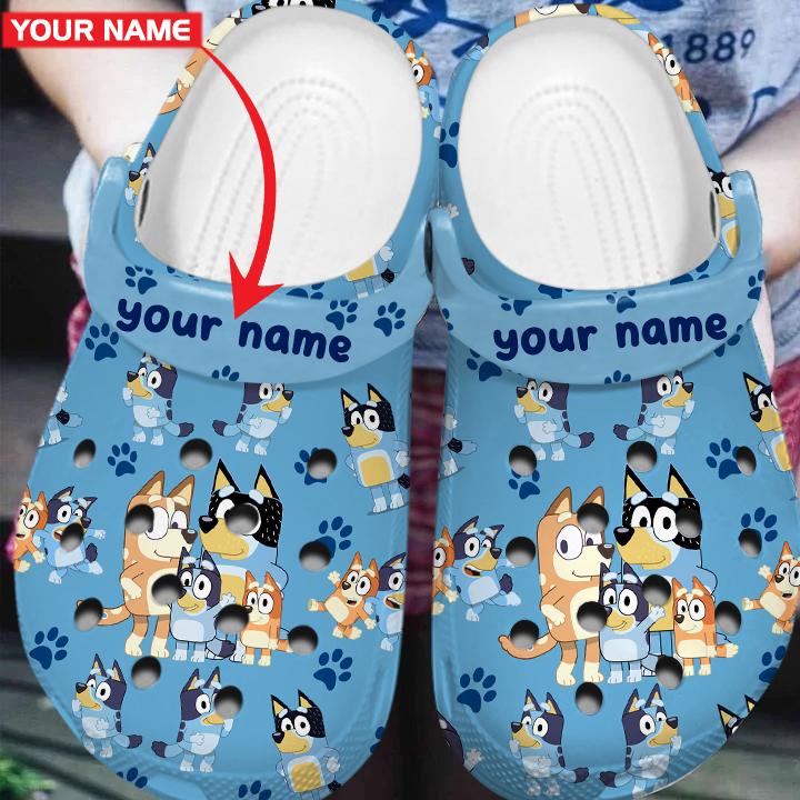 Merchidea Bluey Cartoon Crocs Crocband Clogs Shoes Comfortable For Men Women and Kids