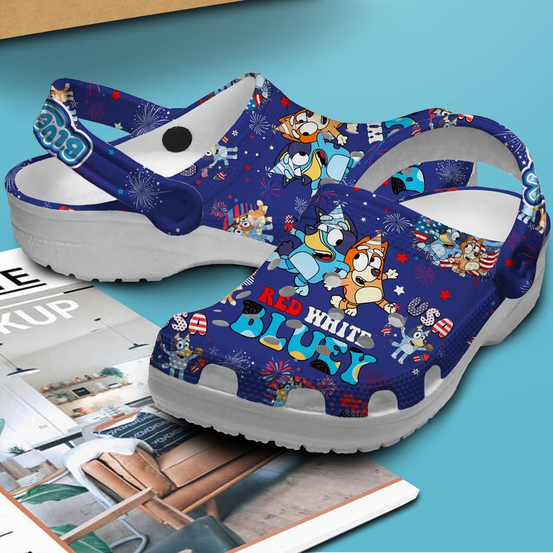 Merchidea Bluey Cartoon Crocs Crocband Clogs Shoes Comfortable For Men Women and Kids