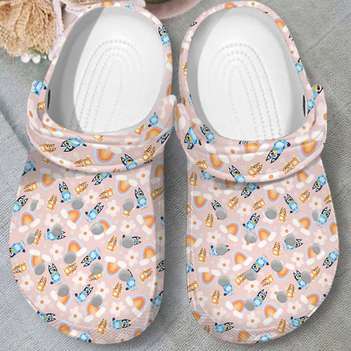 Merchidea Bluey Cartoon Crocs Crocband Clogs Shoes Comfortable For Men Women and Kids