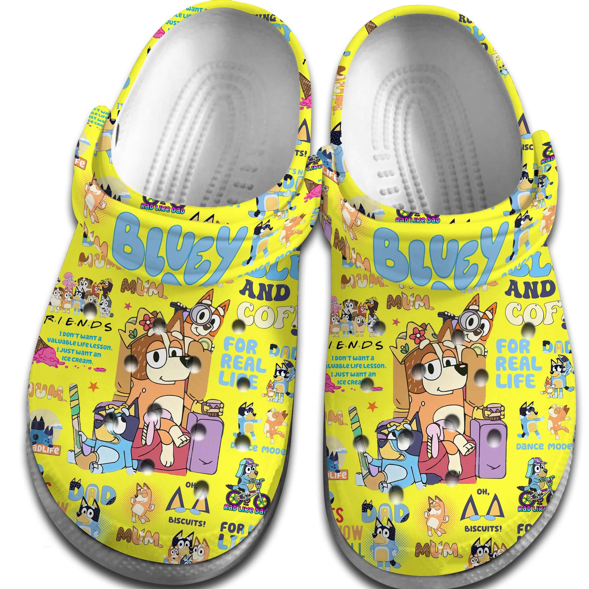 Merchidea Bluey Cartoon Crocs Crocband Clogs Shoes Comfortable For Men Women and Kids