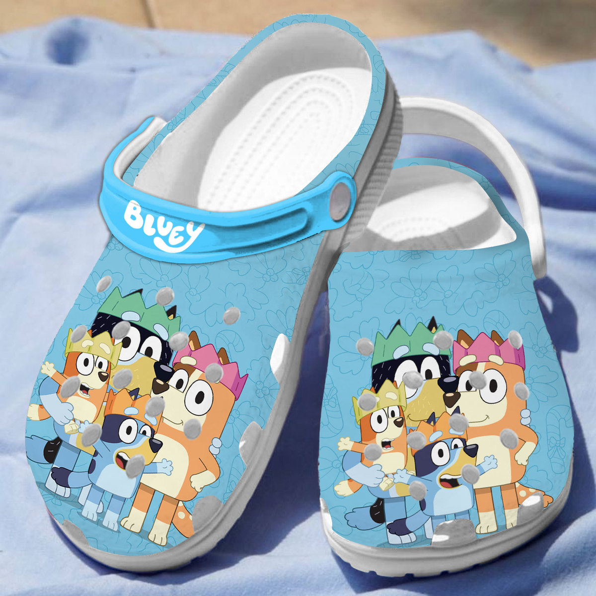 Merchidea Bluey Cartoon Crocs Crocband Clogs Shoes Comfortable For Men Women and Kids