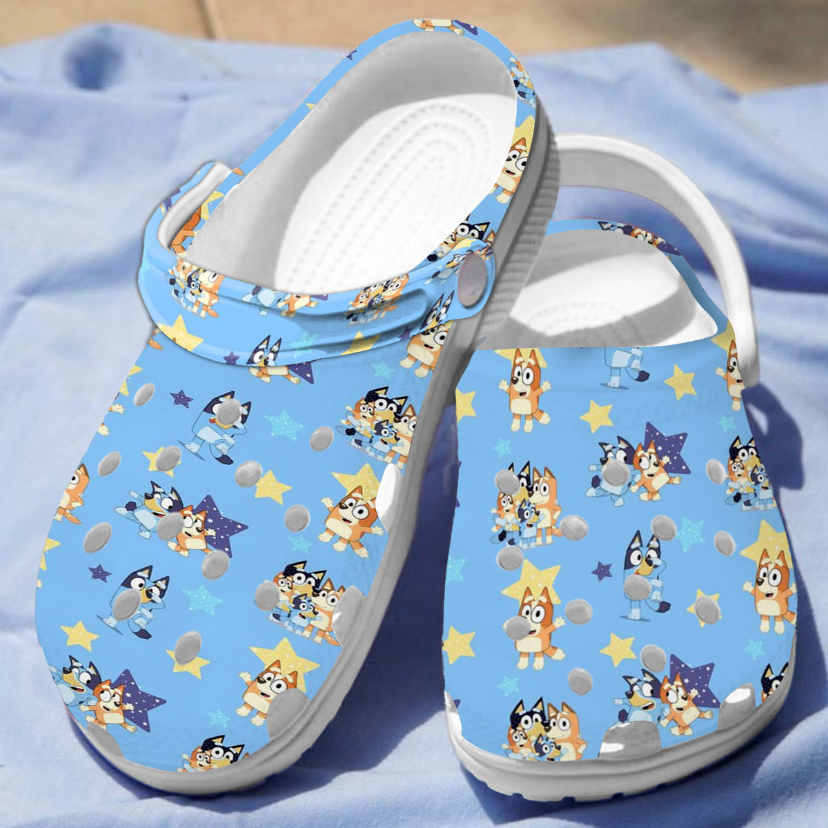 Merchidea Bluey Cartoon Crocs Crocband Clogs Shoes Comfortable For Men Women and Kids