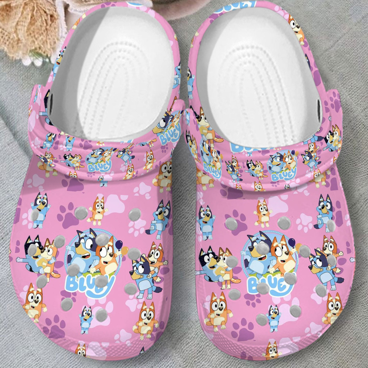 Merchidea Bluey Cartoon Crocs Crocband Clogs Shoes Comfortable For Men Women and Kids