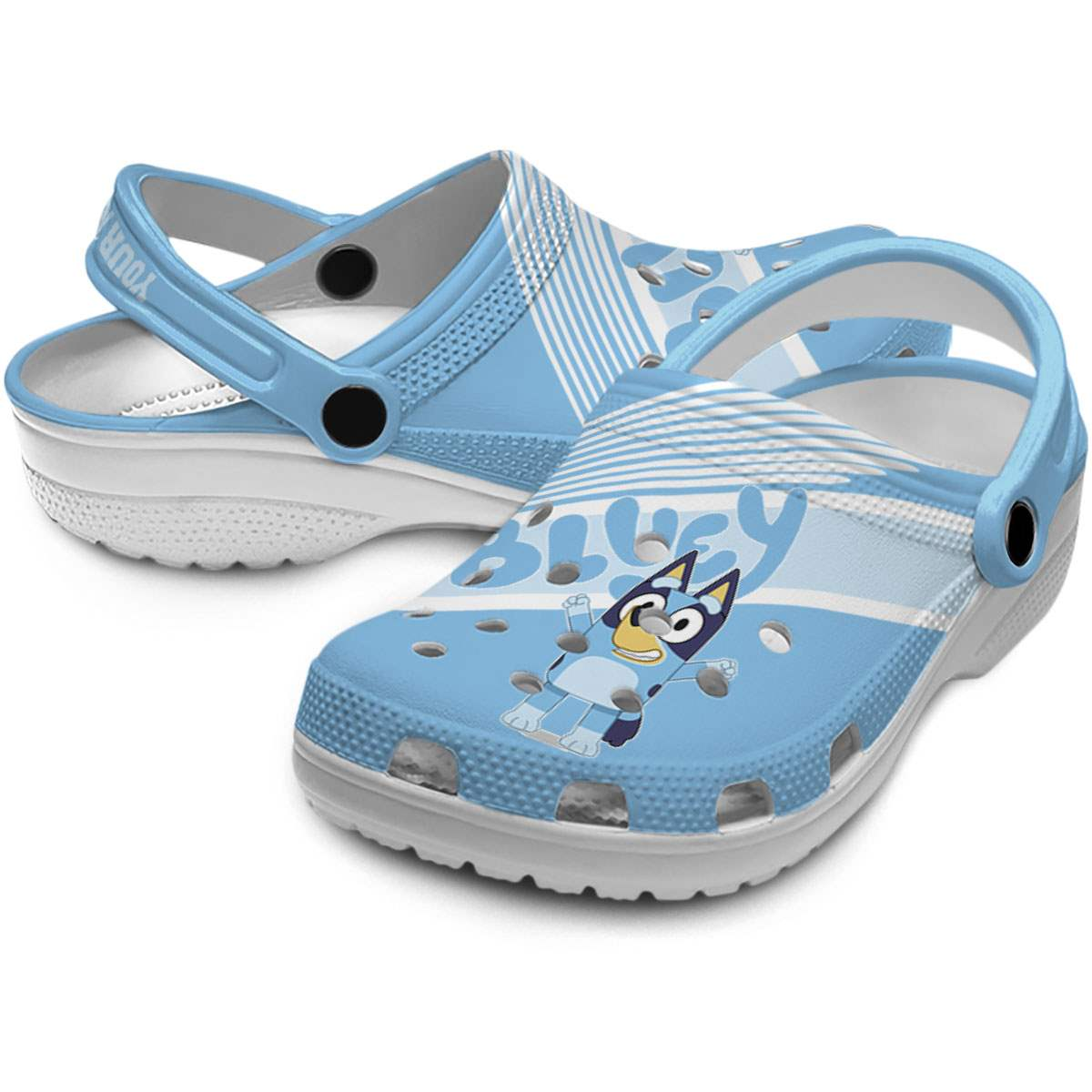 Merchidea Bluey Cartoon Crocs Crocband Clogs Shoes Comfortable For Men Women and Kids