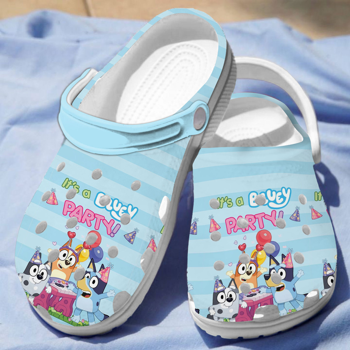 Merchidea Bluey Cartoon Crocs Crocband Clogs Shoes Comfortable For Men Women and Kids