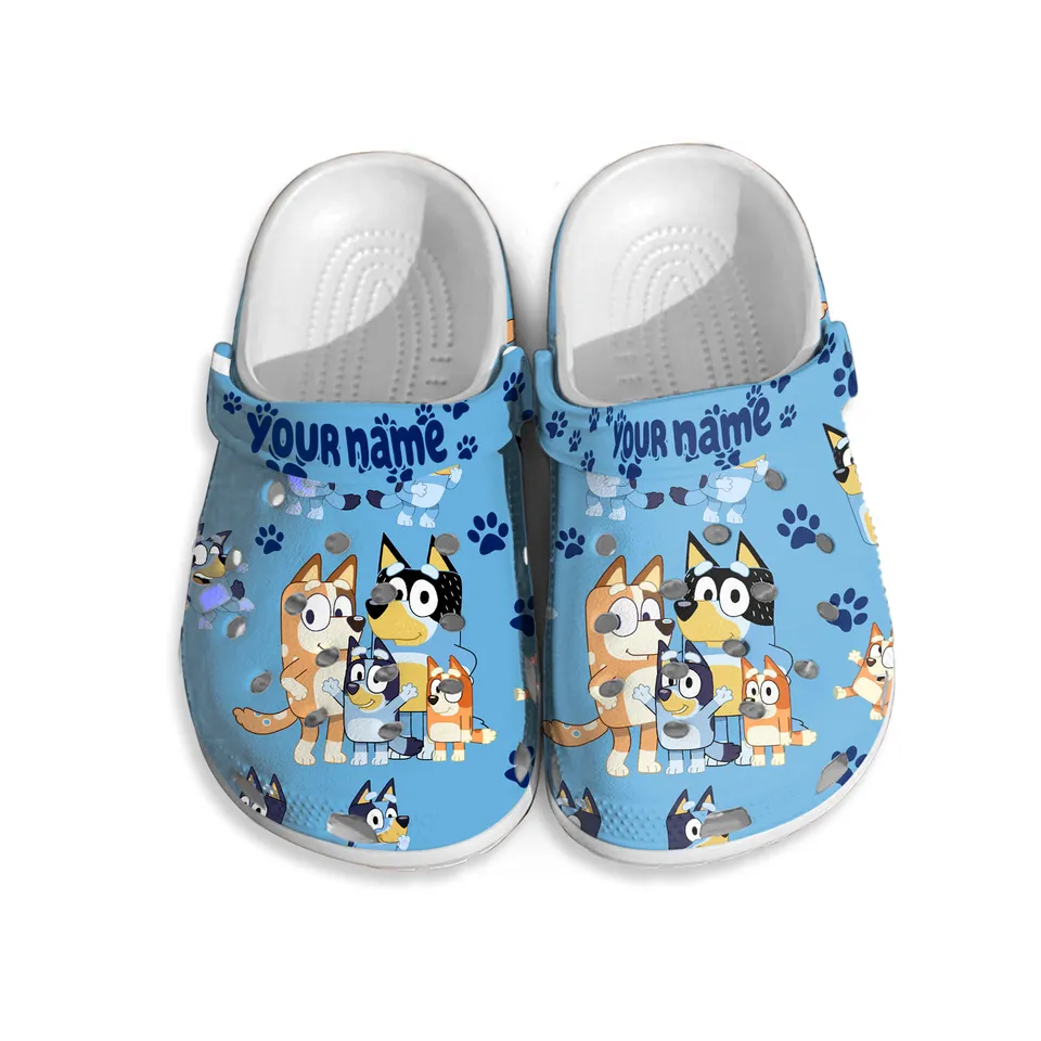 Merchidea Bluey Cartoon Crocs Crocband Clogs Shoes Comfortable For Men Women and Kids