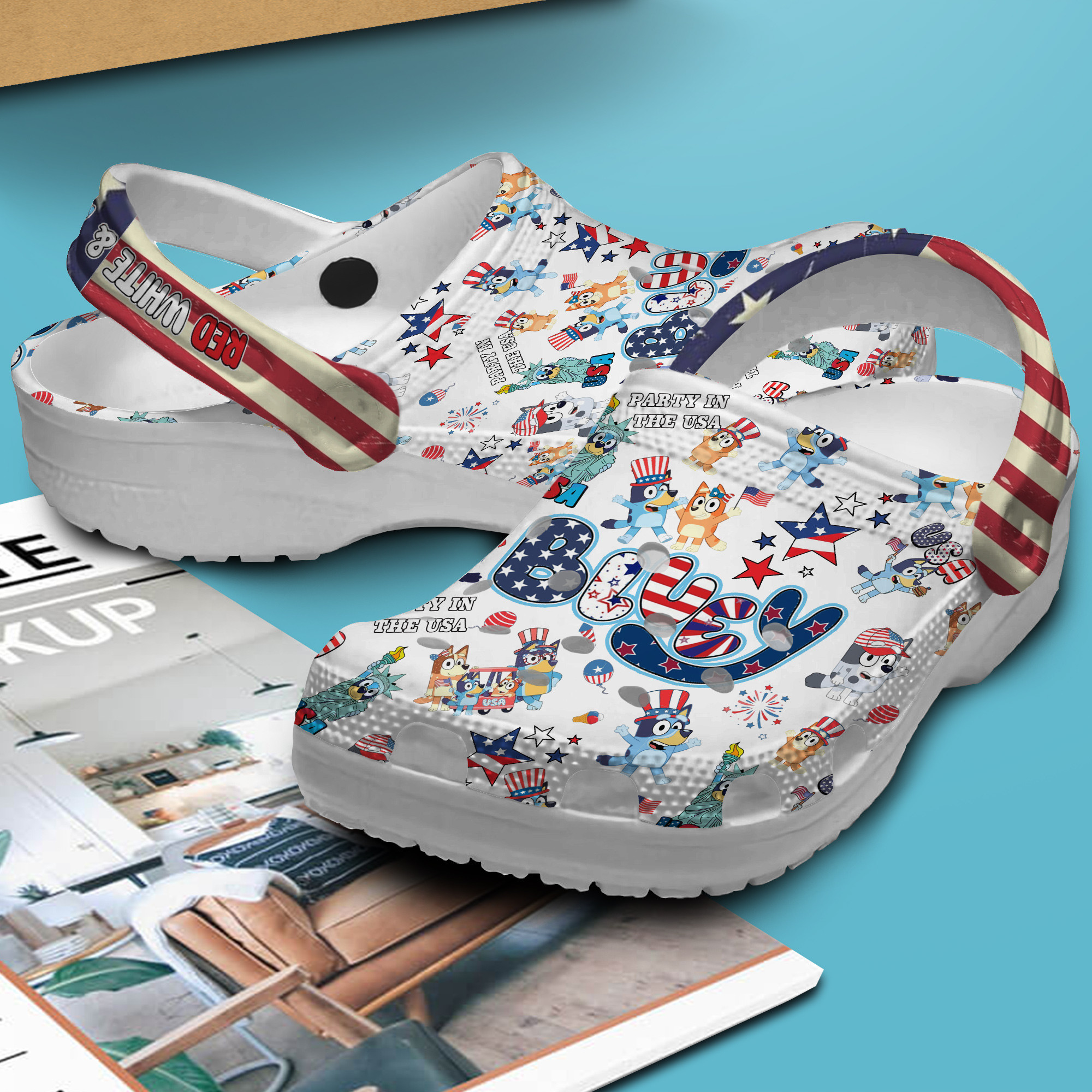 Merchidea Bluey TV Series Crocs Crocband Clogs Shoes Comfortable For Men Women and Kids