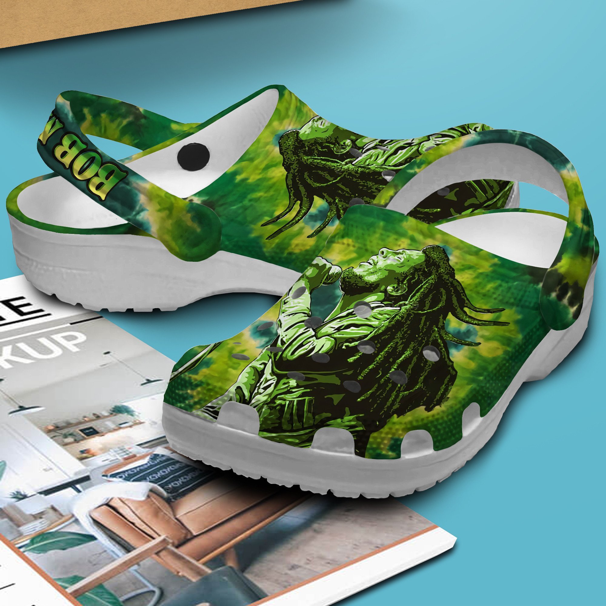 Merchidea Bob Marley Music Crocs Crocband Clogs Shoes Comfortable For Men Women and Kids