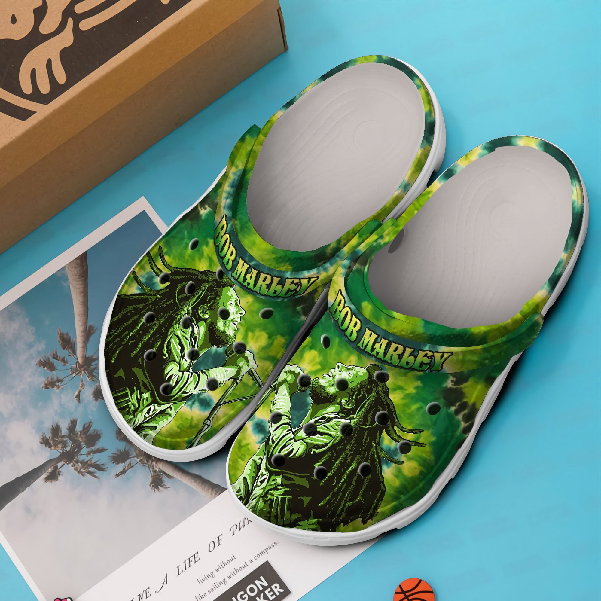 Merchidea Bob Marley Music Crocs Crocband Clogs Shoes Comfortable For Men Women and Kids