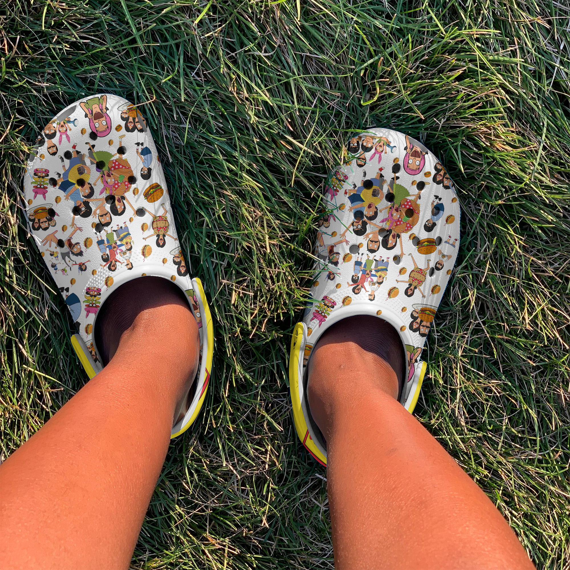 Merchidea Bob's Burgers TV Series Crocs Crocband Clogs Shoes Comfortable For Men Women and Kids