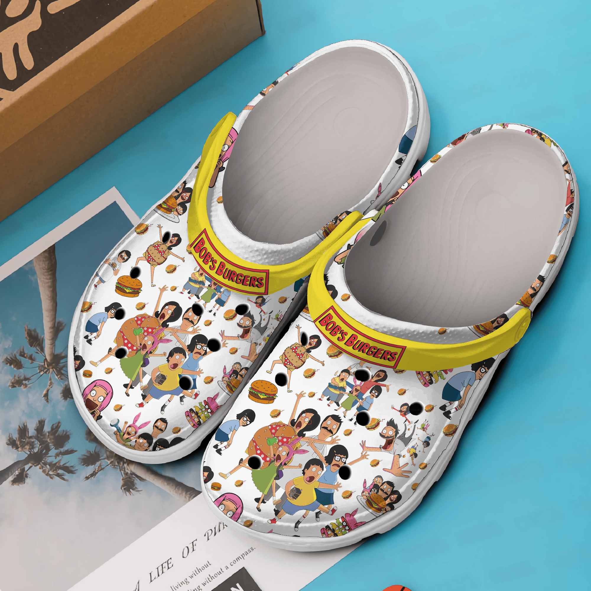 Merchidea Bob's Burgers TV Series Crocs Crocband Clogs Shoes Comfortable For Men Women and Kids
