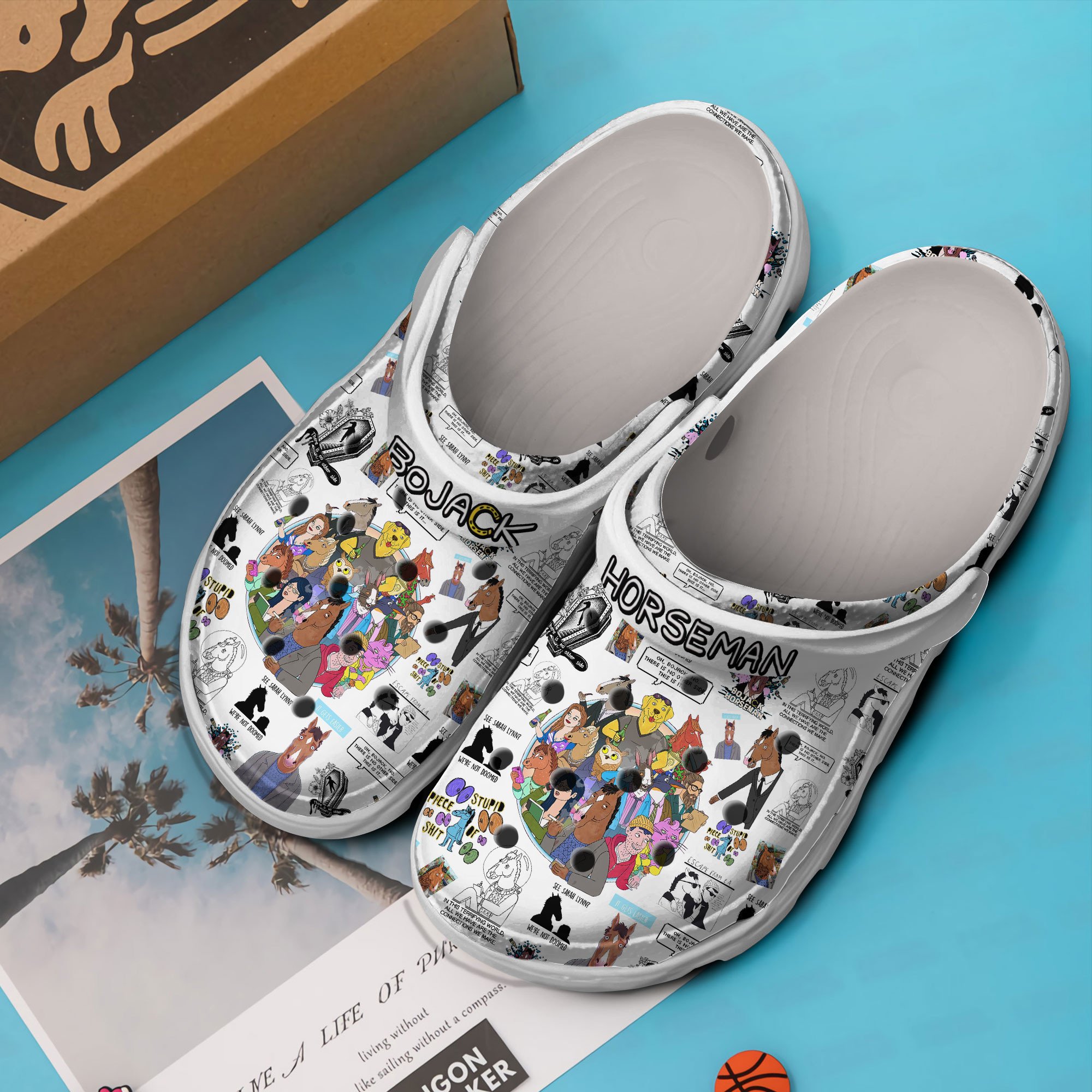 Merchidea BoJack Horseman Cartoon TV Series Crocs Crocband Clogs Shoes Comfortable For Men Women and Kids