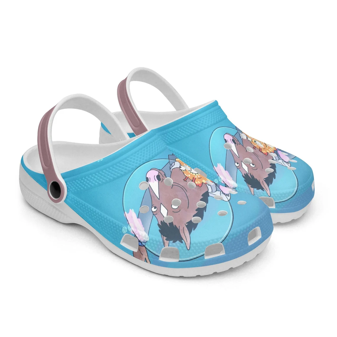 Merchidea BoJack Horseman Cartoon TV Series Crocs Crocband Clogs Shoes Custom Name For Men Women and Kids