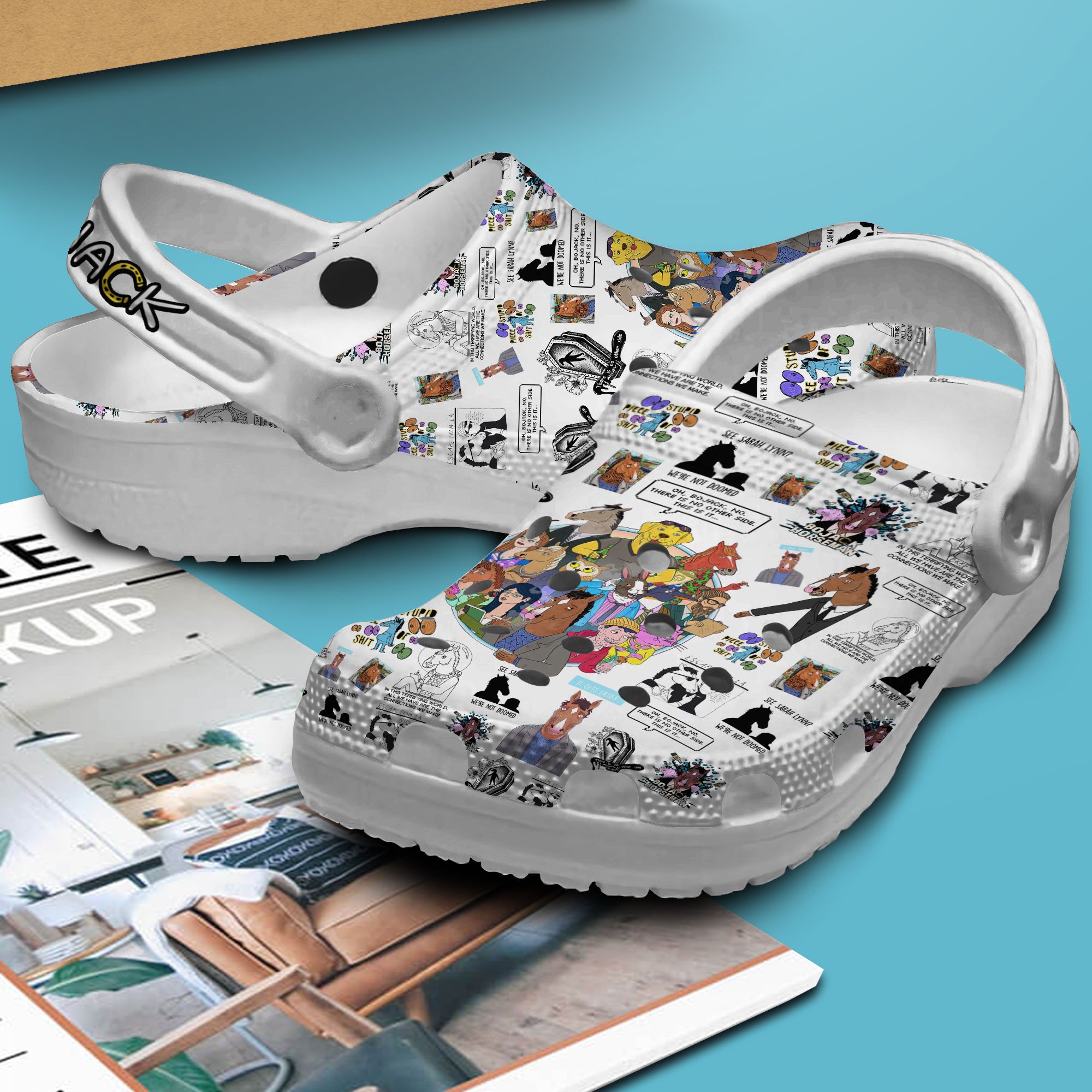 Merchidea BoJack Horseman TV Series Crocs Crocband Clogs Shoes Comfortable For Men Women and Kids