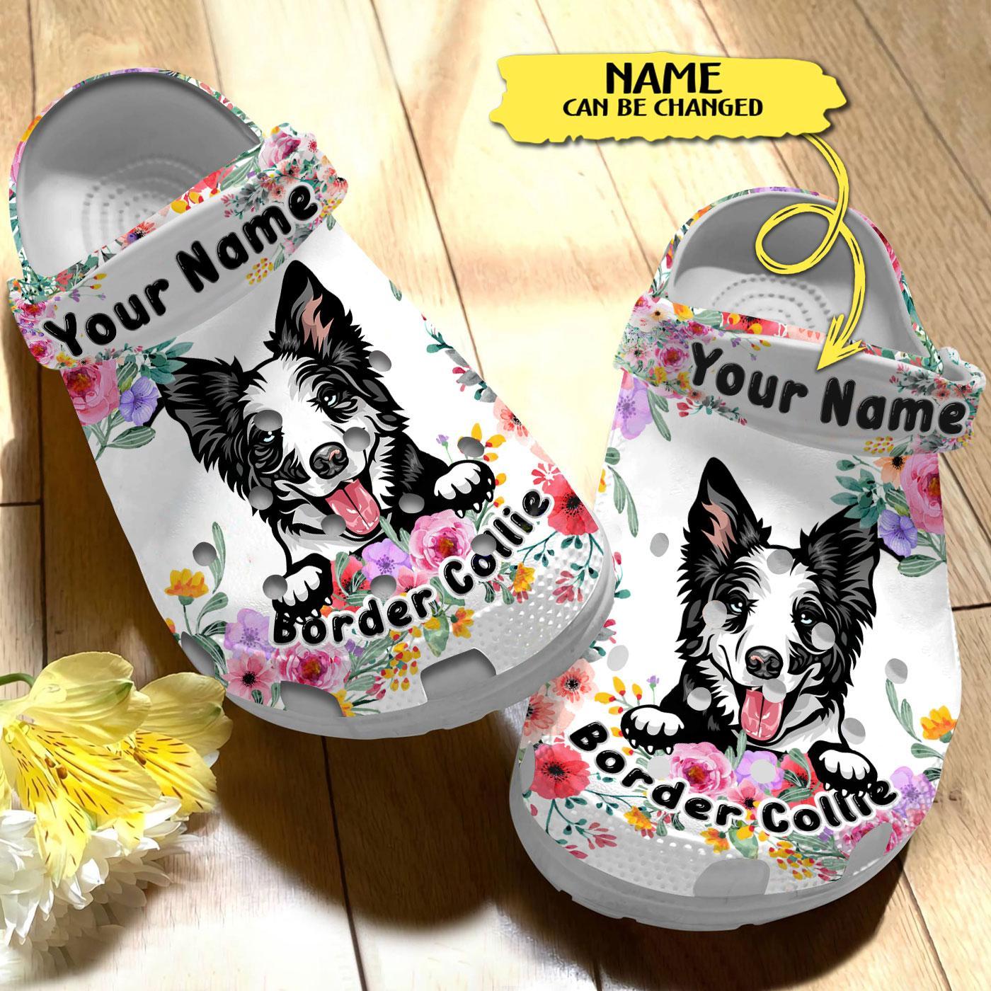 Merchidea Border Collie Dog Crocs Crocband Clogs Shoes Comfortable For Men Women and Kids